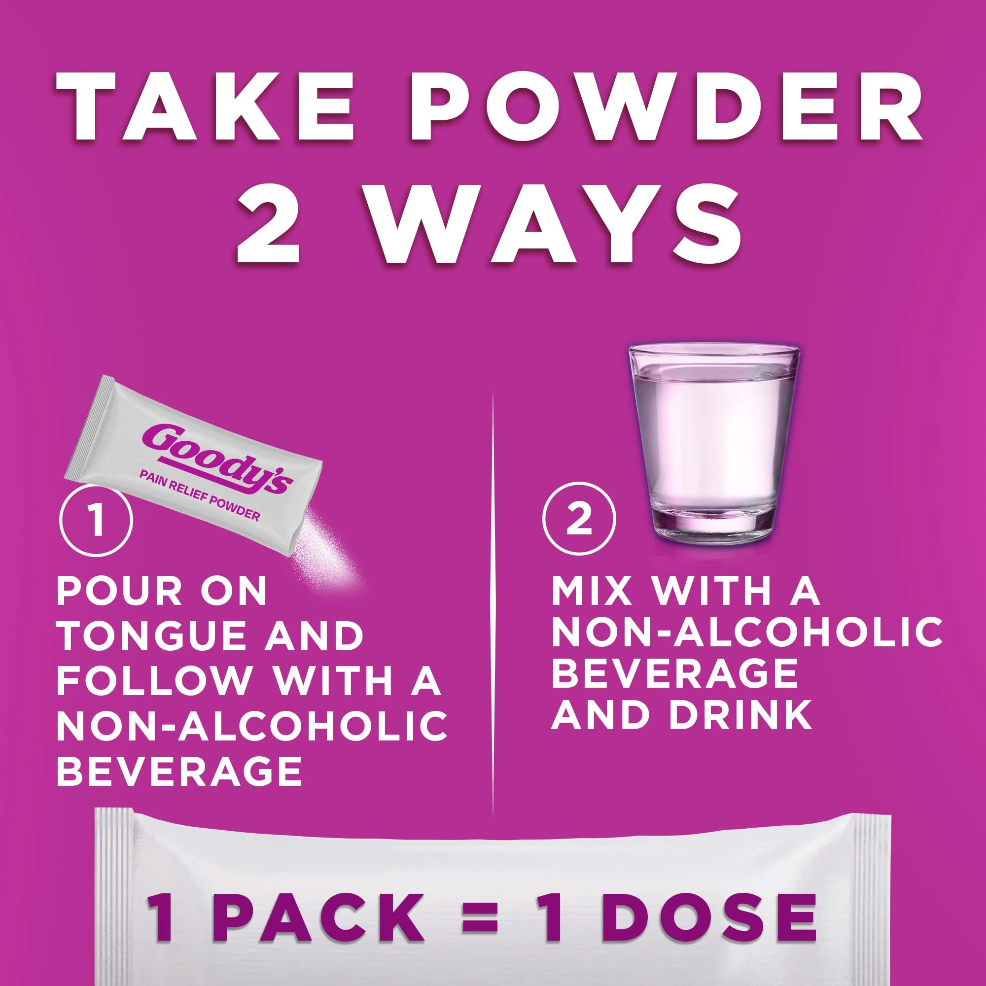 Goody's Pain Relief Powders, Extra Strength Headache Powder Mixed Fruit Blast, 24 ct (Pack of 1) - Image 4