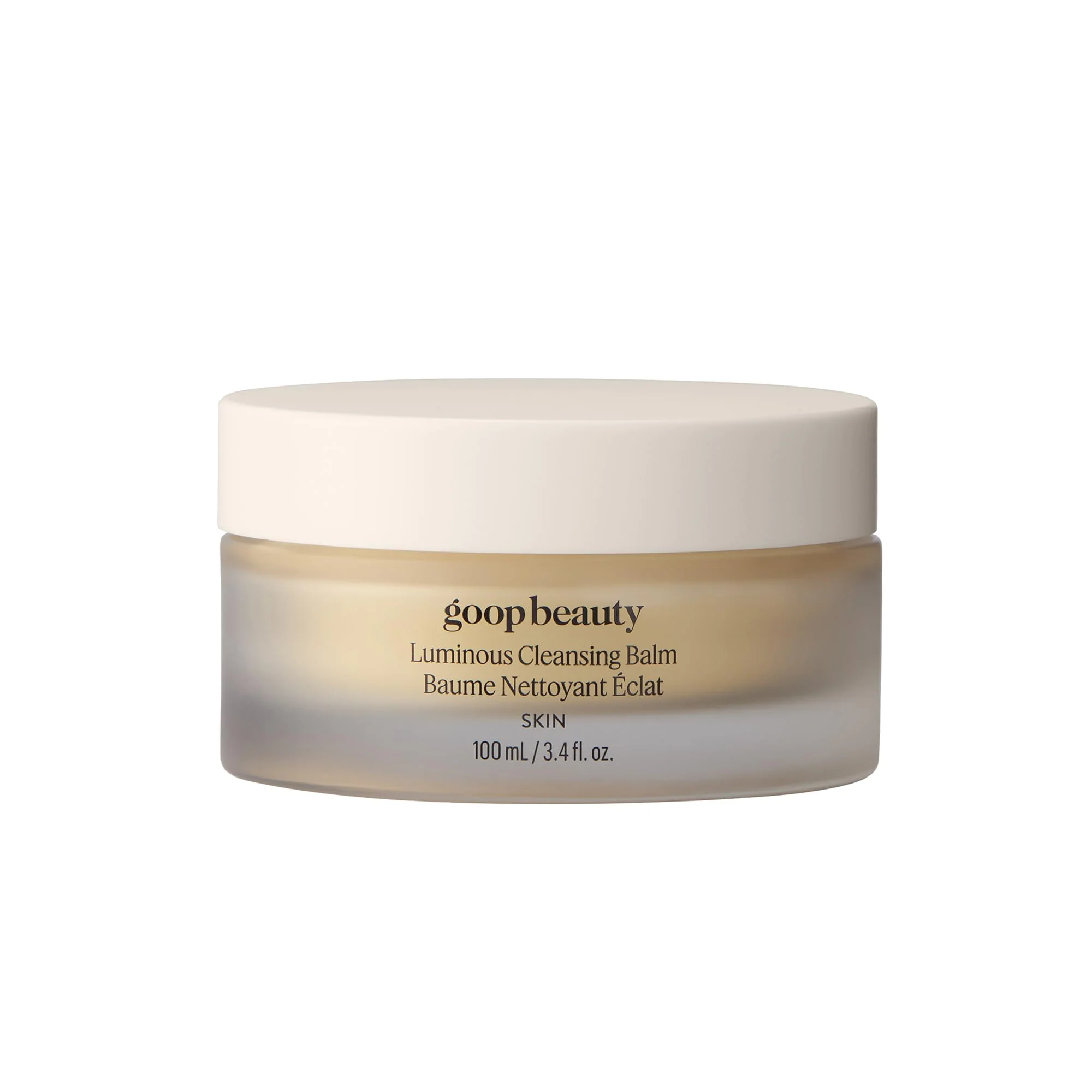 goop Beauty Cleansing Balm | Makeup Remover & Facial Cleanser for Sensitive Skin | Saffron Extract, Vitamin E, & Biofermented Cleansing Microspheres | Removes Dirt, Pollution, & Sunscreen | 3.4 fl oz