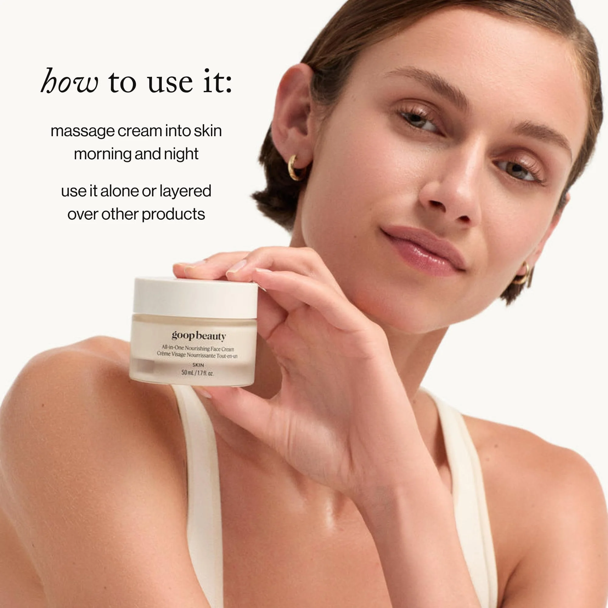 goop Beauty Nourishing Face Cream | Improves Firmness, Elasticity, & Brightness | Botanicals, Ceramides, & Squalane | Anti Wrinkle Moisturizer | 1.7 fl oz - Image 3
