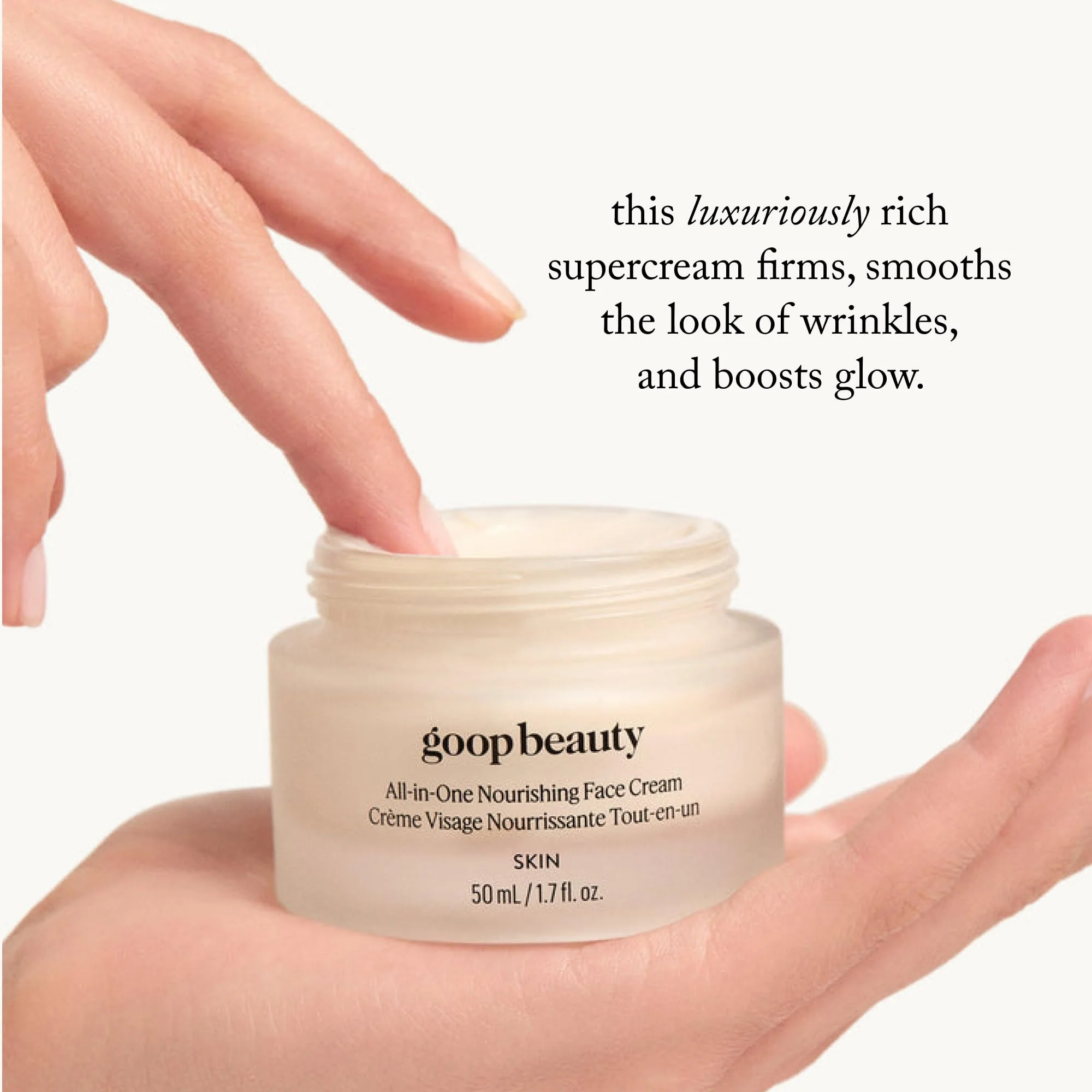 goop Beauty Nourishing Face Cream | Improves Firmness, Elasticity, & Brightness | Botanicals, Ceramides, & Squalane | Anti Wrinkle Moisturizer | 1.7 fl oz - Image 7