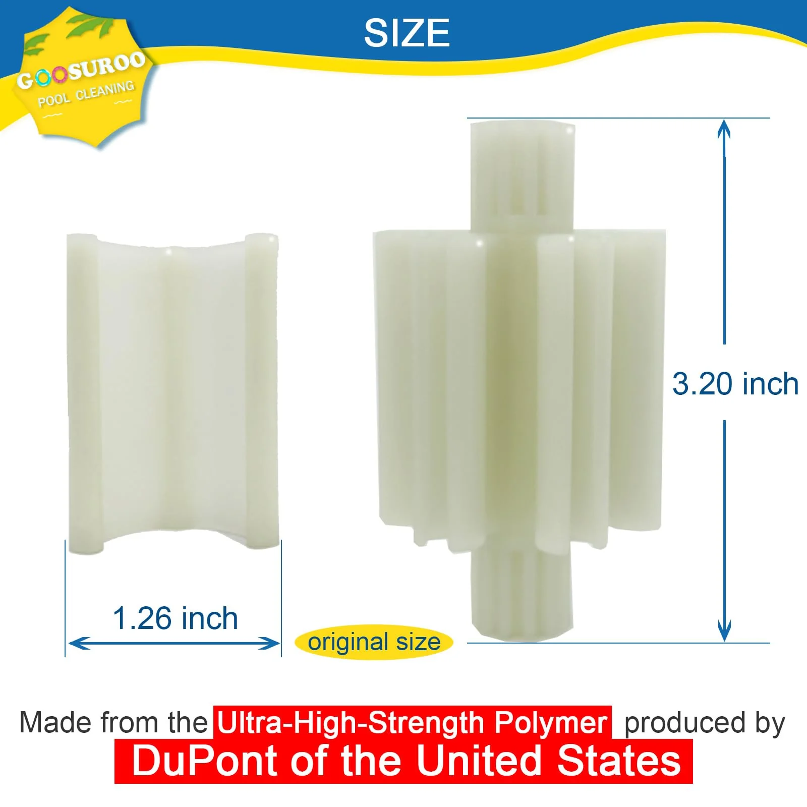 goosuroo 【Upgraded】 Ultra Durable PVXH038SA Replacement for Hayward AquaNaut 200 400 450 Poolvergnuegen Turbine 6-Vane Kit. Made of Ultra-high-Strength Polymers .Longer Life Than Hayward (Pale Green) - Image 6