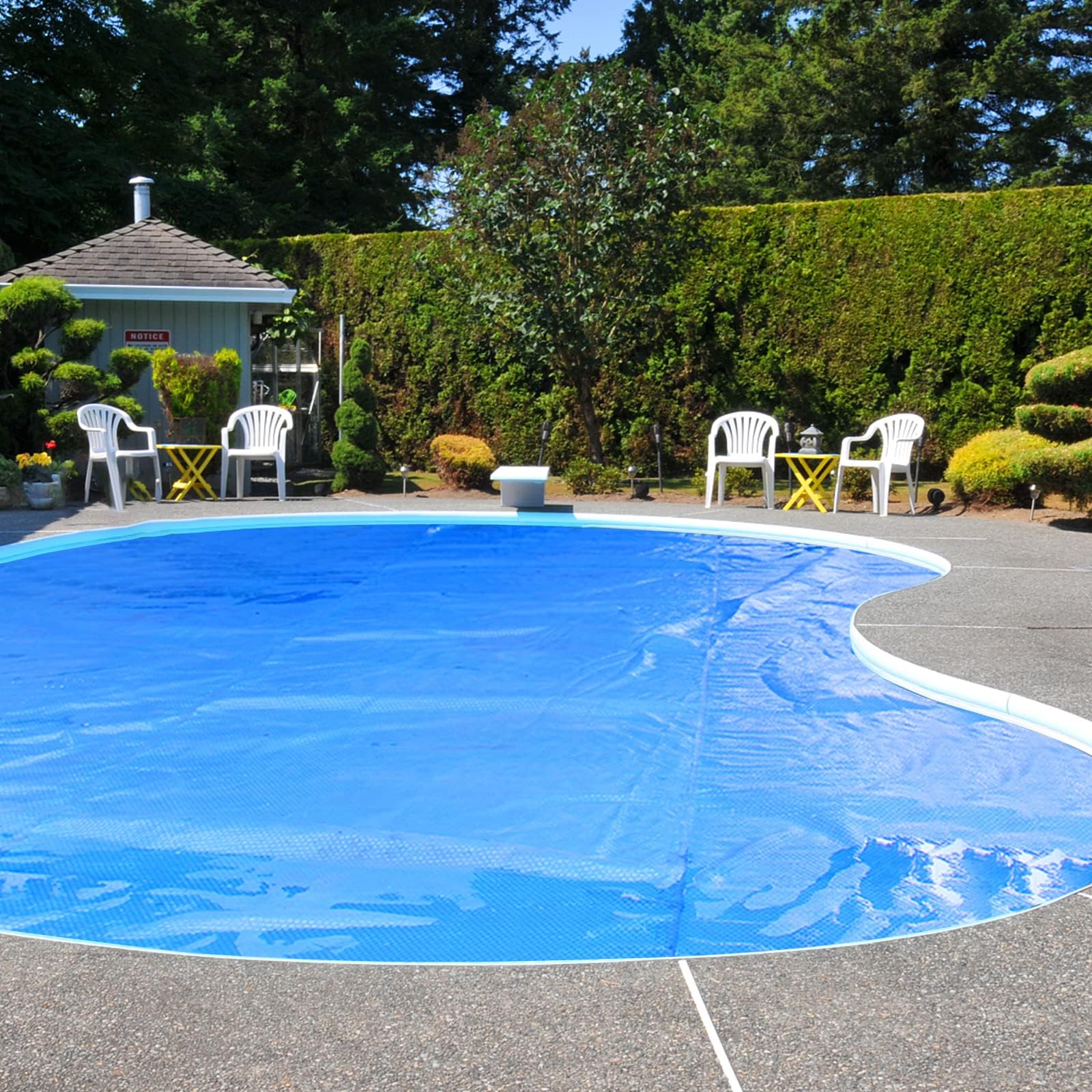 Goplus Pool Cover, 12 x 24 FT Solar Blanket 12 Mil with Carrying Bag for In-Ground and Above-Ground Swimming Pools, Rectangle Hot Tub SPA Thermal Blanket, Blue Bubble - Image 4