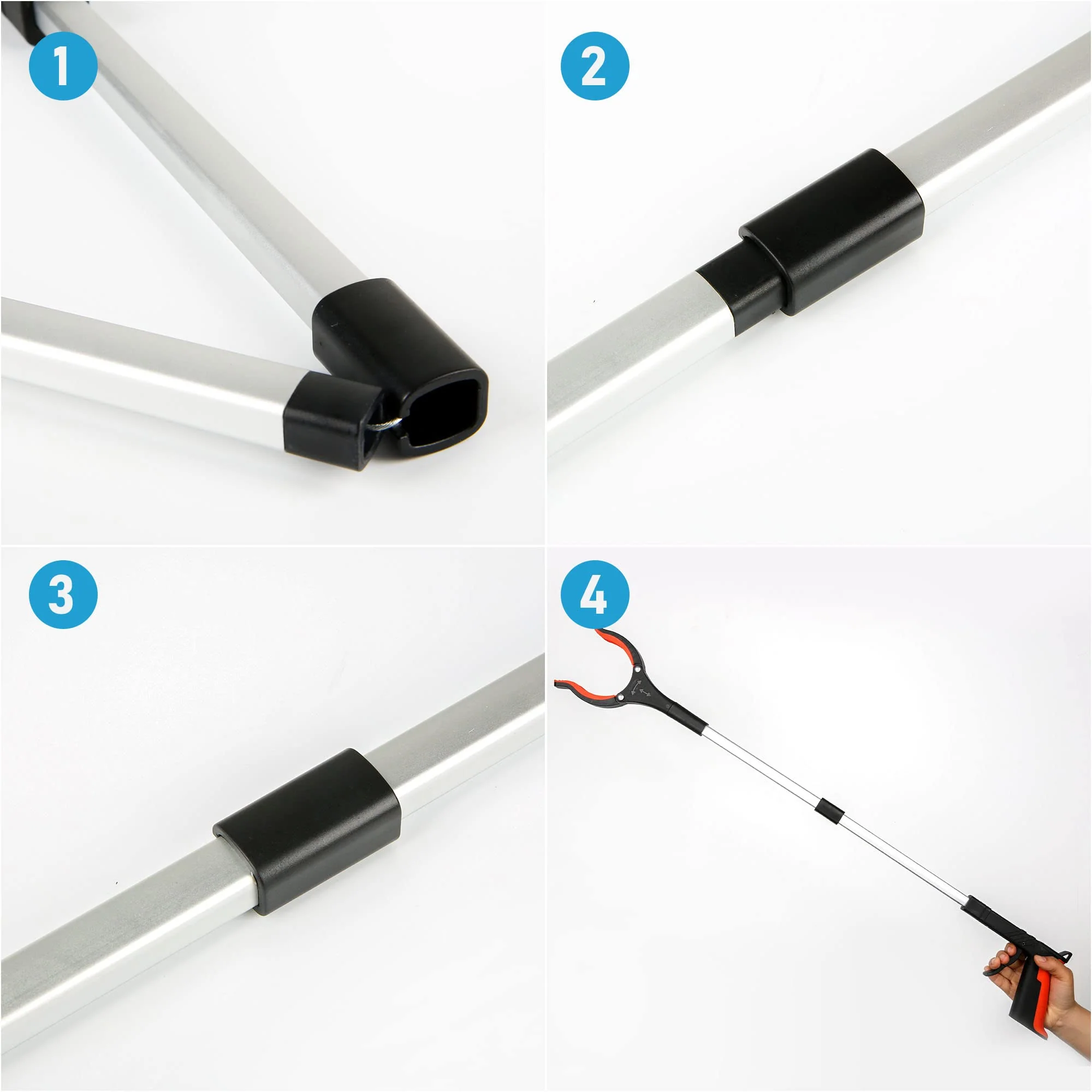 Grabber Reacher Tool, 32" Grabbers for Elderly, Lightweight Extra Long Handy Trash Claw Grabber, Mobility Aid Reaching Assist Tool for Trash Pick Up, Nabber, Litter Picker, Arm Extension (Orange1) - Image 7