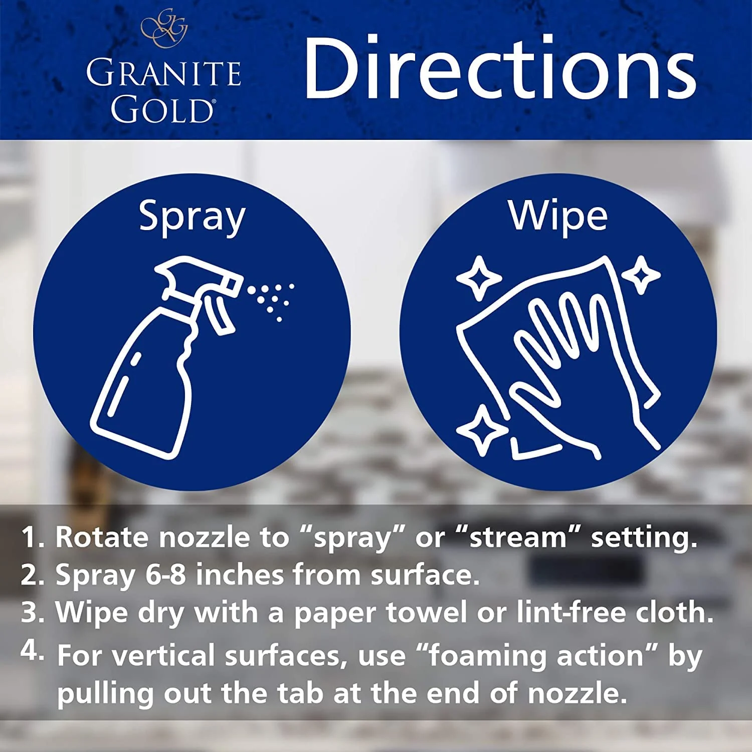 Granite Gold Daily Cleaner Spray Streak-Free Cleaning for Granite, Marble, Travertine, Quartz, Natural Stone Countertops, and Floors, 1 x 64 Fl. Oz. & 2 x 24 Fl. Oz., 3-Pack - Image 3