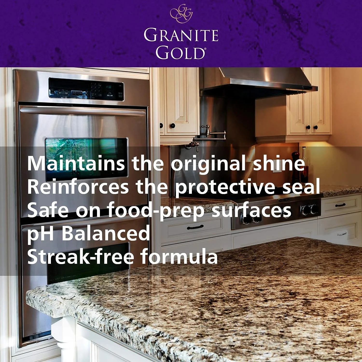 Granite Gold Polish Spray, Streak-Free Shine for Granite, Quartz, Marble, Travertine, Natural Stone Countertops, 64 Fluid Ounces and 24 Fluid Ounces - Image 4