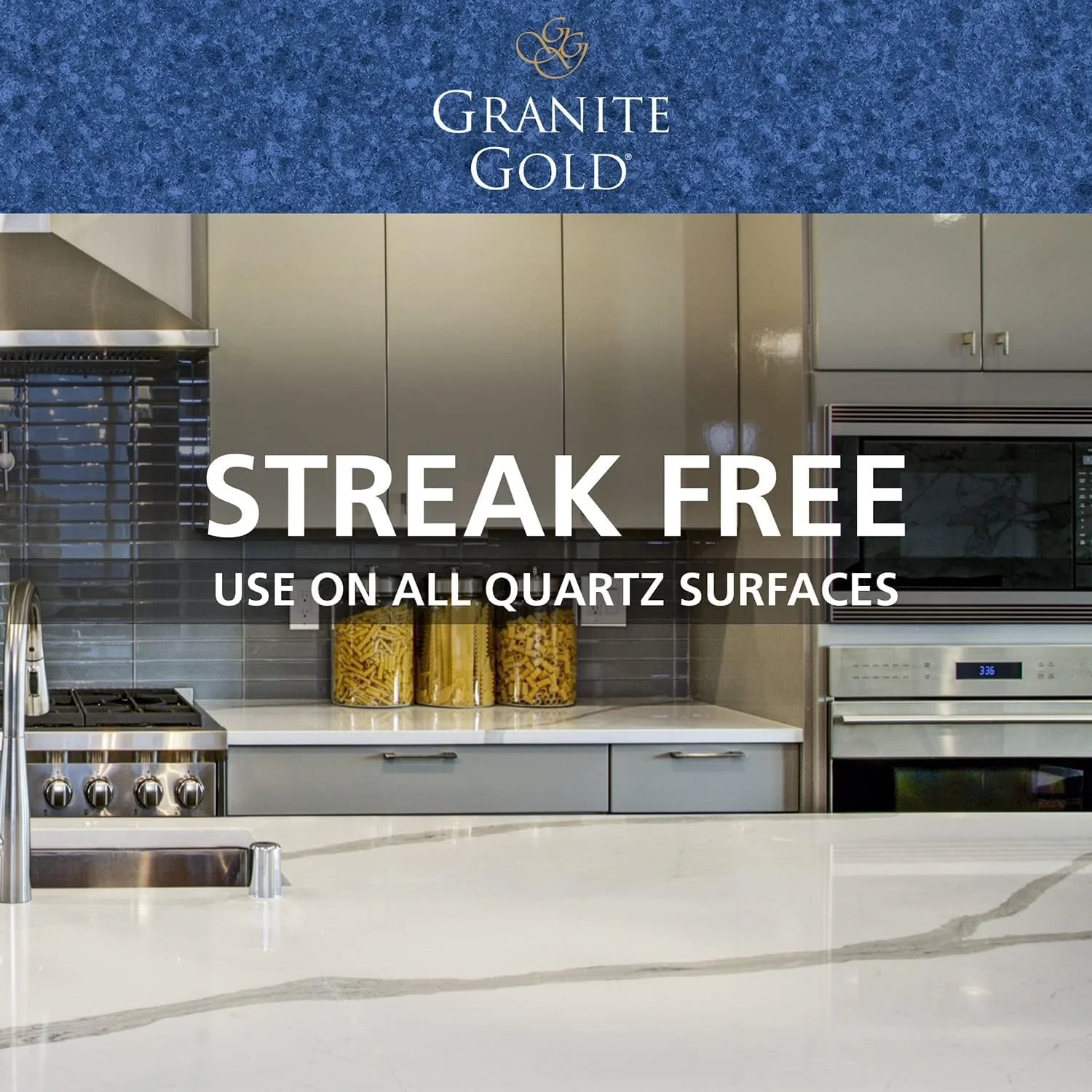 Granite Gold Quartz Cleaner Spray for Caesarstone, Cambria, Silestone and All Other Quartz Countertop Surfaces, 64 Fluid Ounces and 2 x 24 Fluid Ounces - Image 5