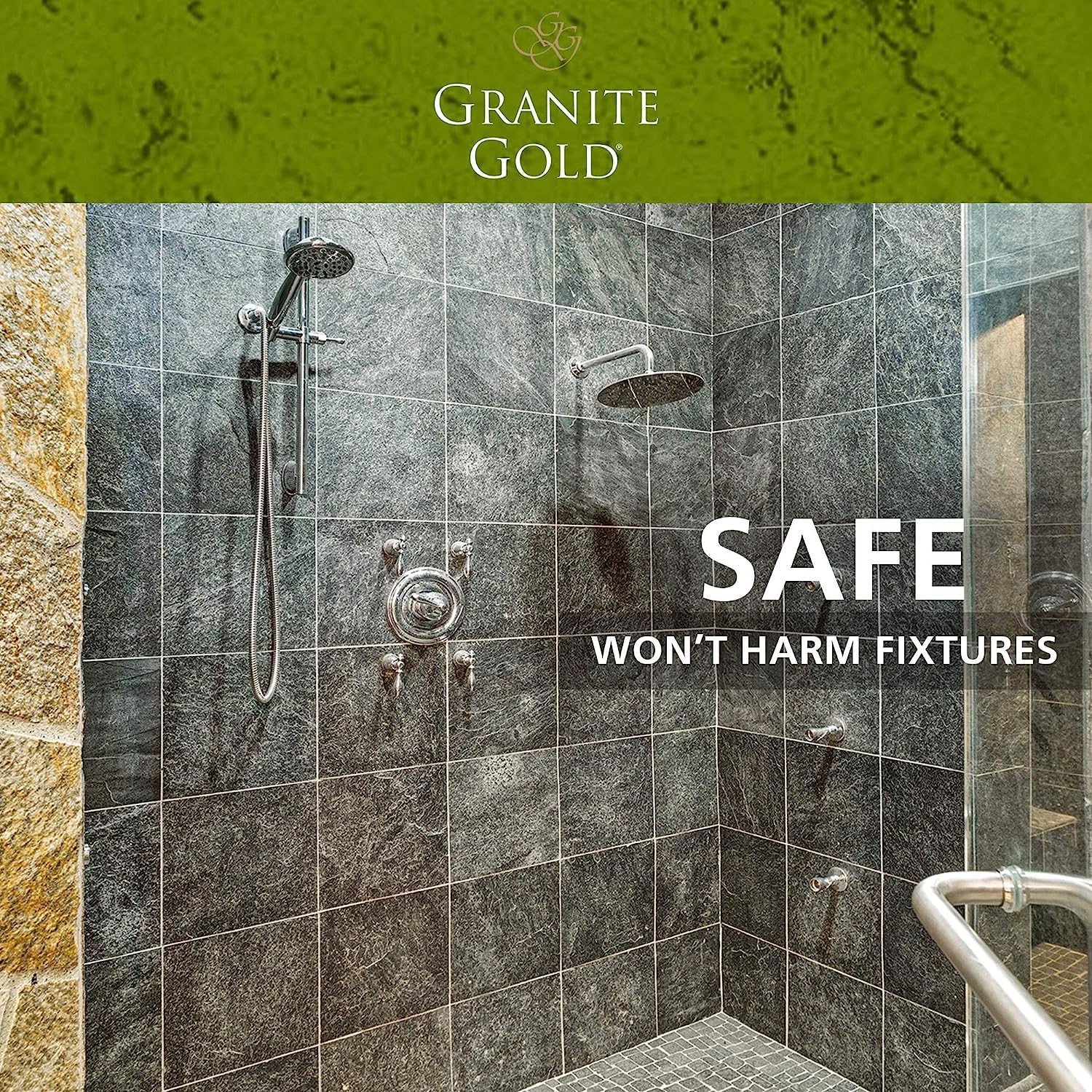Granite Gold Shower Cleaner Spray For for Quartz, Granite, Marble, Ceramic, and Other Stone Tub Surfaces, 64 Fl Oz & 24 Fl Oz - Image 4