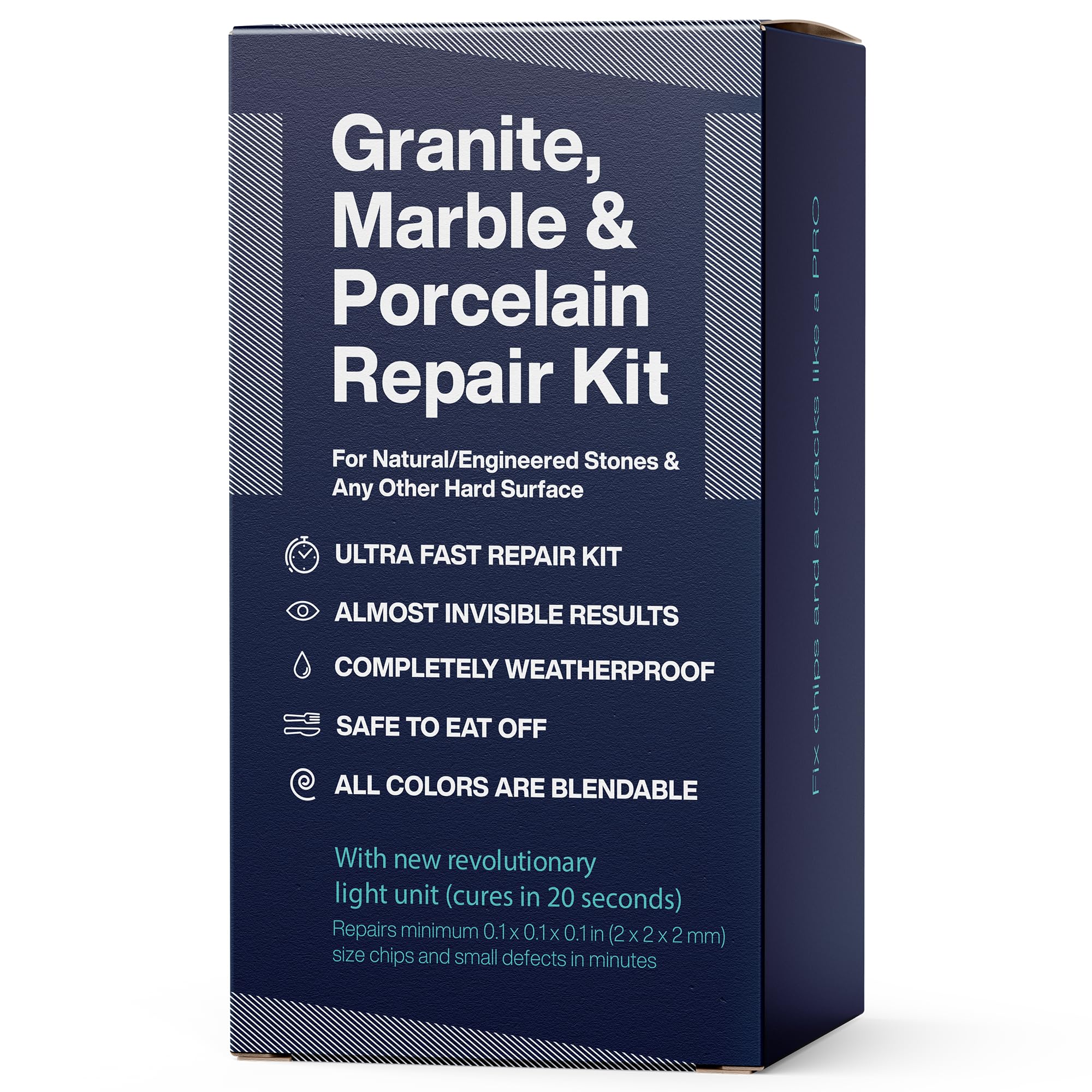 Granite, Marble & Corian Repair Kit (Clear, Black & Acrylic) - Ideal as Quartz Countertop Repair Kit I Works Great for Marble, Porcelain, Ceramic & Granite Surfaces I Also for Bathtub & Tile Repair - Image 2