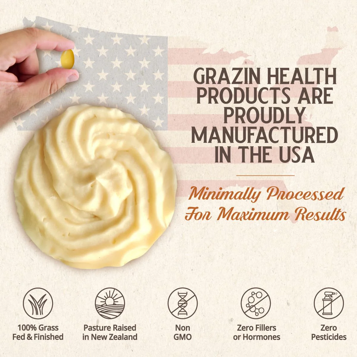 GRAZIN HEALTH Beef Brain Capsules | Freeze-Dried Bovine Brain & Organ Blend from Grass-Fed Cattle | Non-GMO, Hormone-Free Supplement | 1500mg Brain + 1500mg Liver Blend per Serving | 30 Servings - Image 7