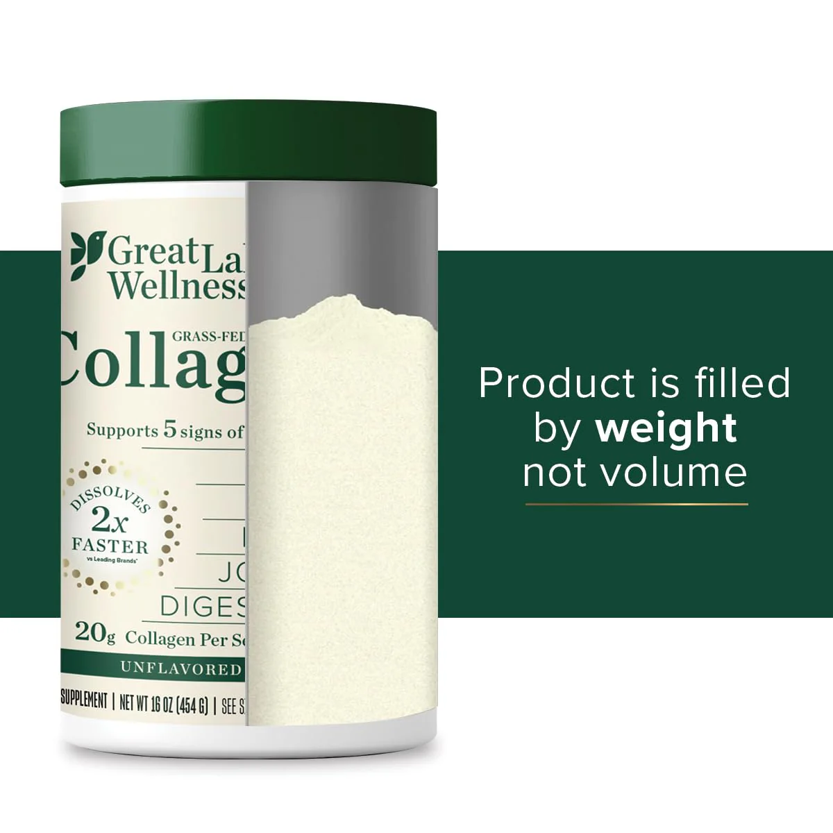 Great Lakes Wellness Collagen Peptides Powder for Skin, Hair, Nails, Joints & Digestion - Unflavored - Quick Dissolve Hydrolyzed, Non-GMO, Keto, Kosher - 16 oz - 2 Pack - Packaging May Vary - Image 4