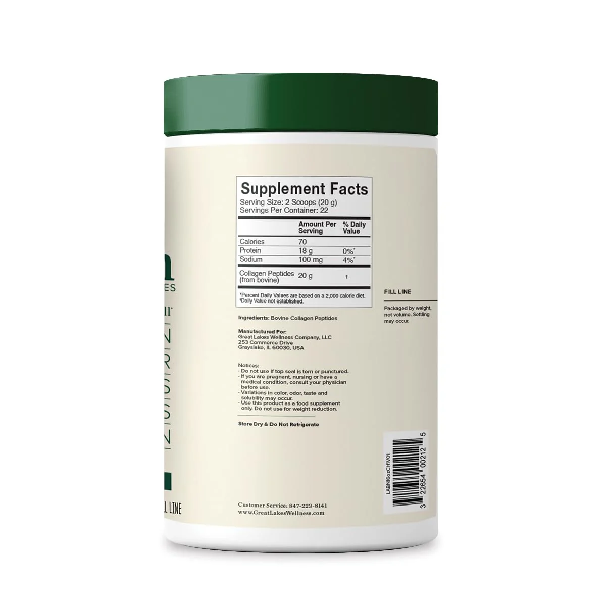 Great Lakes Wellness Collagen Peptides Powder for Skin, Hair, Nails, Joints & Digestion - Unflavored - Quick Dissolve Hydrolyzed, Non-GMO, Keto, Kosher - 16 oz - 2 Pack - Packaging May Vary - Image 6
