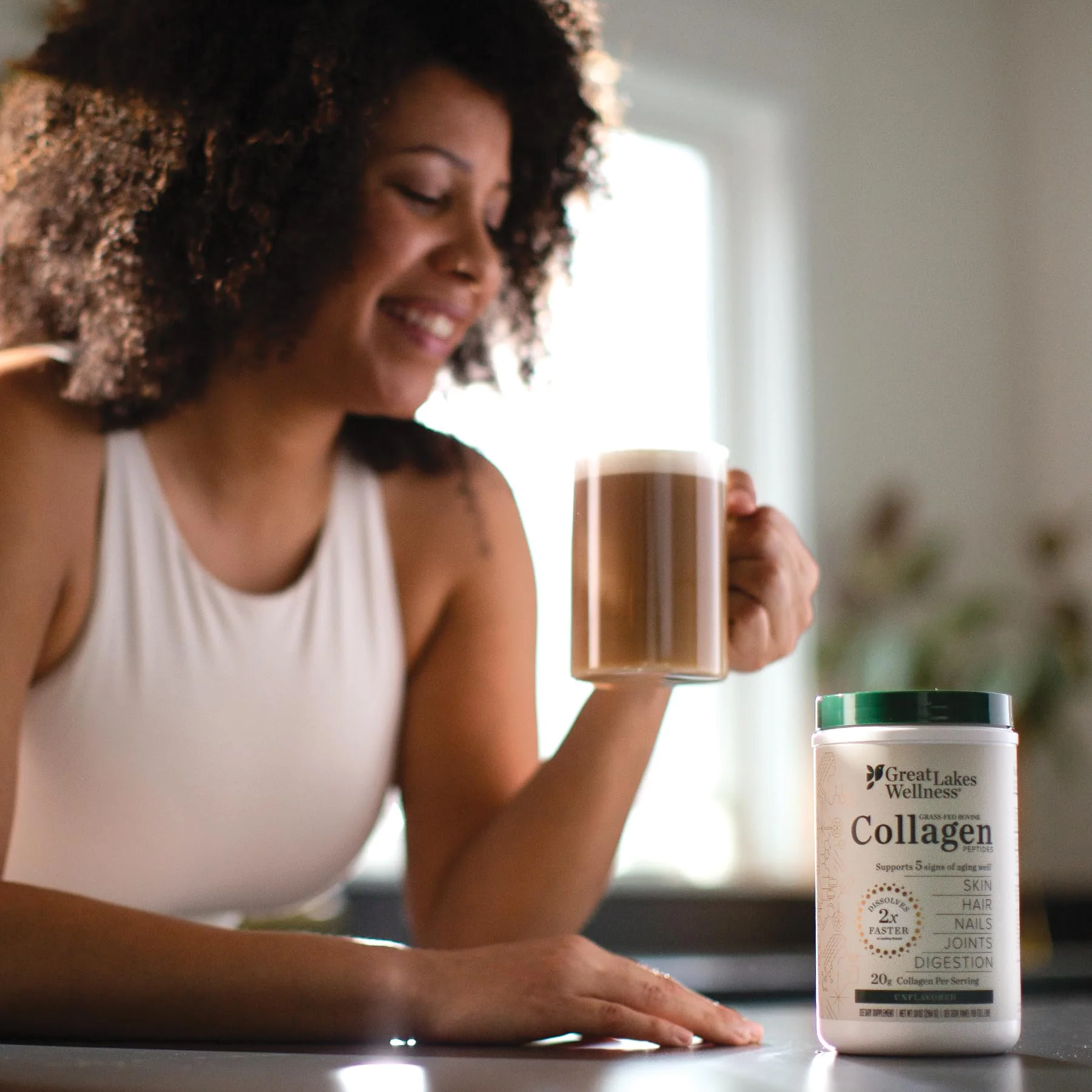 Great Lakes Wellness Collagen Peptides Powder for Skin, Hair, Nails, Joints & Digestion - Unflavored - Quick Dissolve Hydrolyzed, Non-GMO, Keto, Kosher - 16 oz - 2 Pack - Packaging May Vary - Image 9