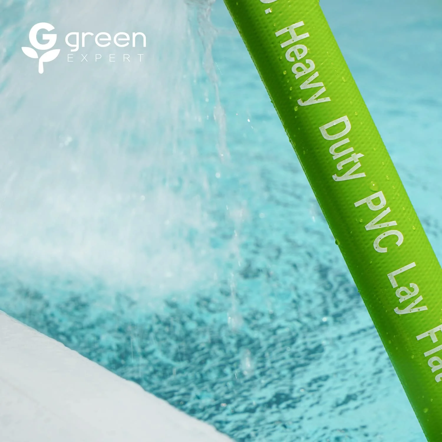 Green Expert 1-1/2" ID PVC Lay-flat Discharge Hose Heavy Duty for Pump Draining Pool Filter Backwash Garden Pond Flooded House Water Disposal, 50 Feet Length with Steel Clamp Kit - Image 6