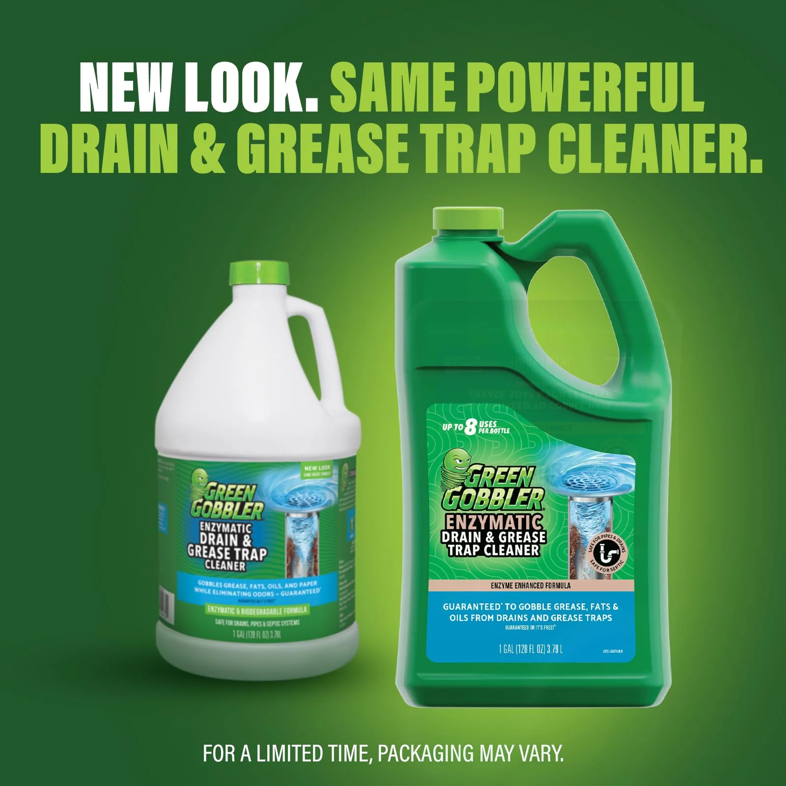 Green Gobbler Enzyme Drain Cleaner | Controls Foul Odors & Breaks Down Grease, Paper, Fat & Oil in Sewer Lines, Septic Tanks & Grease Traps | 1 Gallon - Image 3