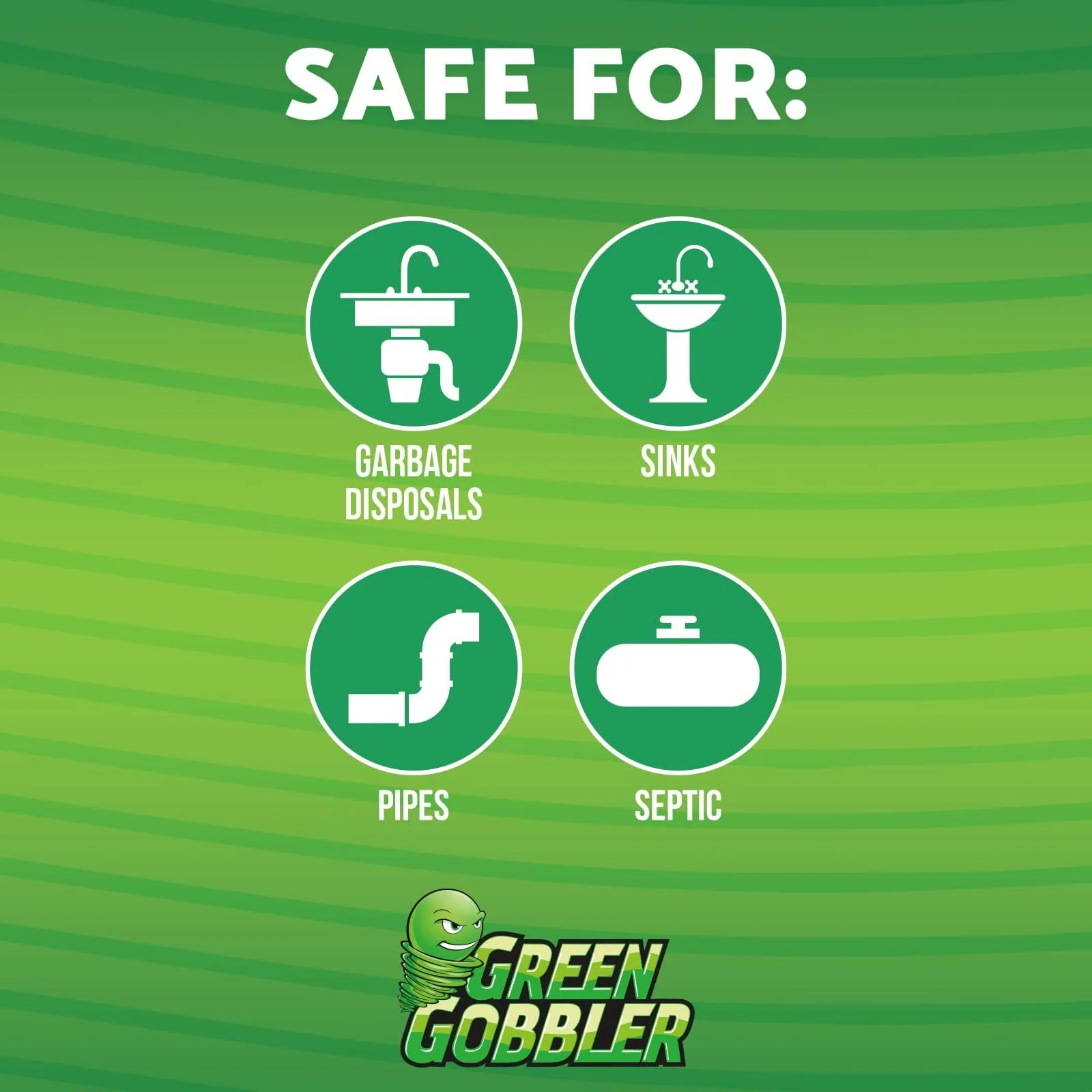 Green Gobbler Ultimate Main Drain Opener | Drain cleaner Hair Clog Remover | Works On Main Lines, Sinks, Tubs, Toilets, Showers, Kitchen Sinks | 64 fl. oz. - Image 5