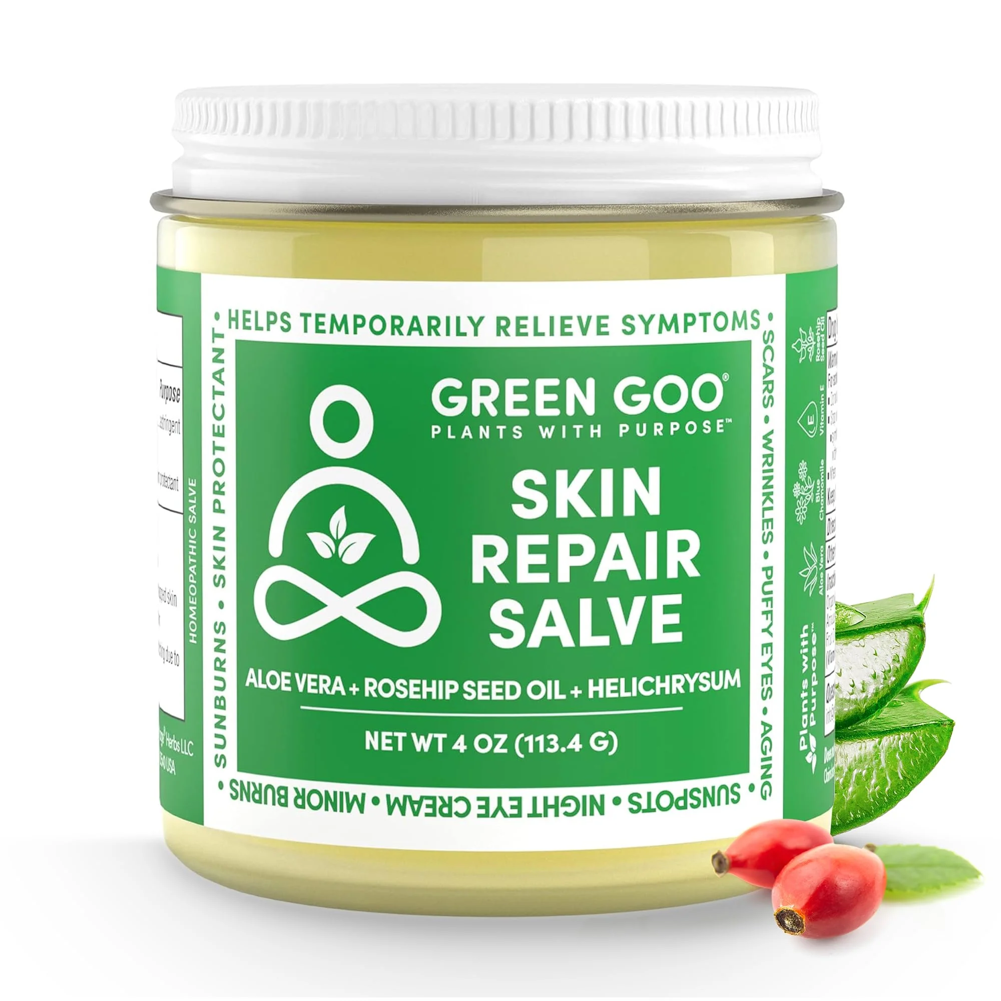 Green Goo Skin Repair Healing Salve, Natural Body & Face Moisturizer with Aloe Vera, Improves Skin's Appearance, Great for Scarring & Wrinkles, 4 Oz - Image 5