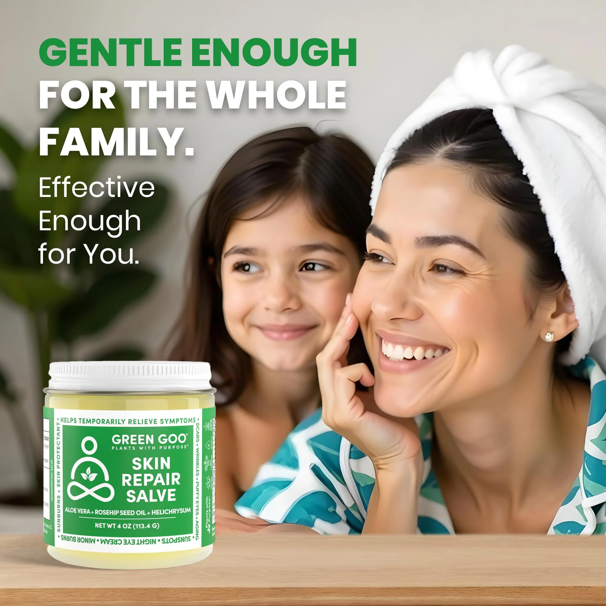 Green Goo Skin Repair Healing Salve, Natural Body & Face Moisturizer with Aloe Vera, Improves Skin's Appearance, Great for Scarring & Wrinkles, 4 Oz - Image 6