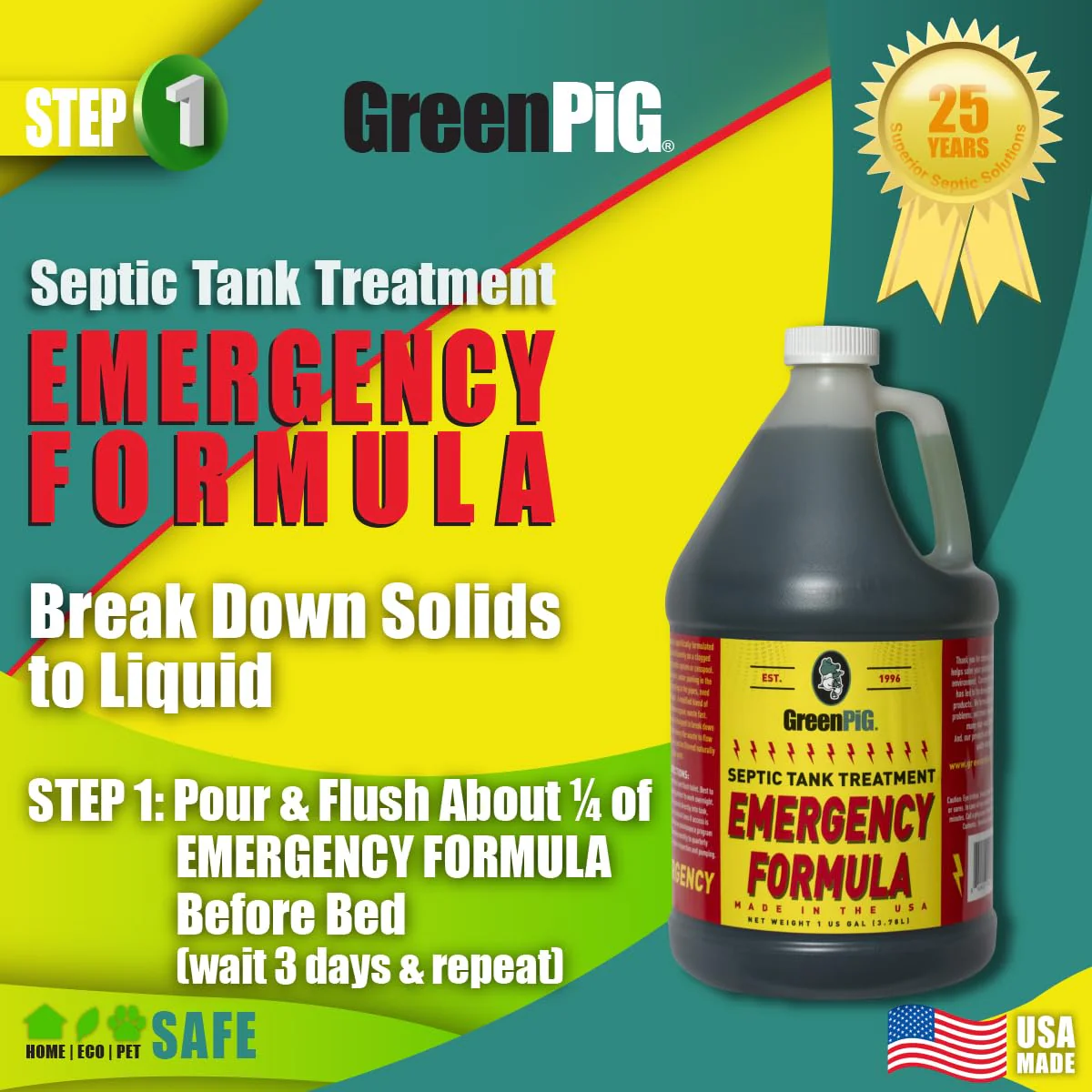 GREEN PIG Drain Field Cleaner, Septic Safe Drain Clog Remover, Treatment for Quickly Clearing Leach Field System Clogs, Back-Ups, and Foul Odors in Septic Tank Systems - Image 6