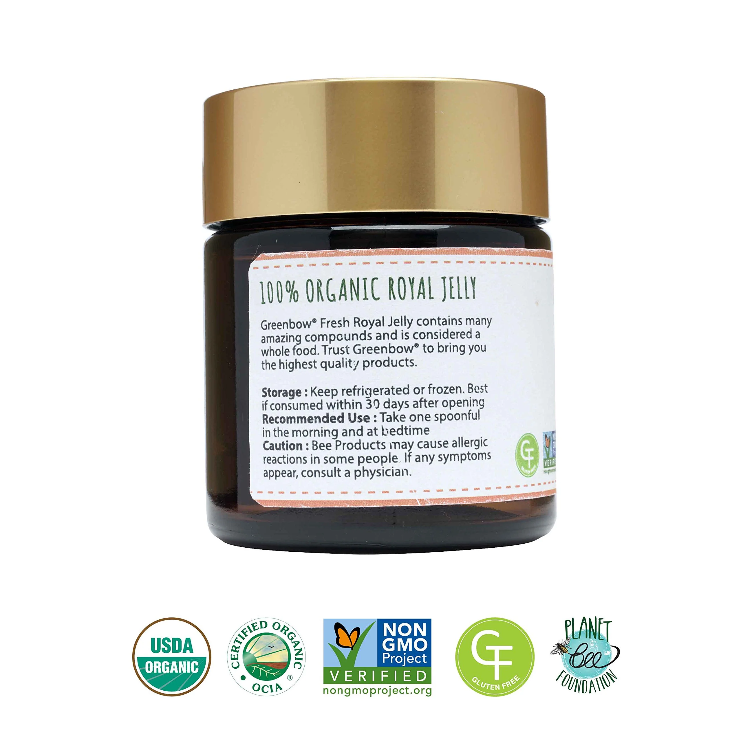 Greenbow Organic Fresh Royal Jelly - 100% USDA Certified Organic, Non-GMO, Halal, Pure, Gluten Free - One of The Most Nutrition Packed - (113g) - Image 5