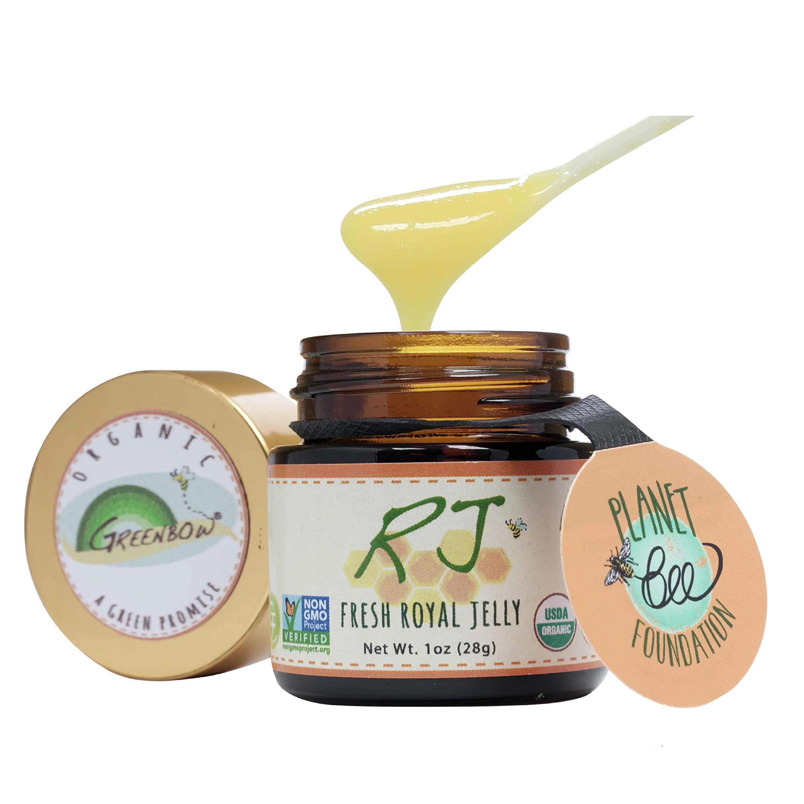 Greenbow Organic Fresh Royal Jelly - 100% USDA Certified Organic, Non-GMO, Halal, Pure, Gluten Free - One of The Most Nutrition Packed - (28g) - Image 2