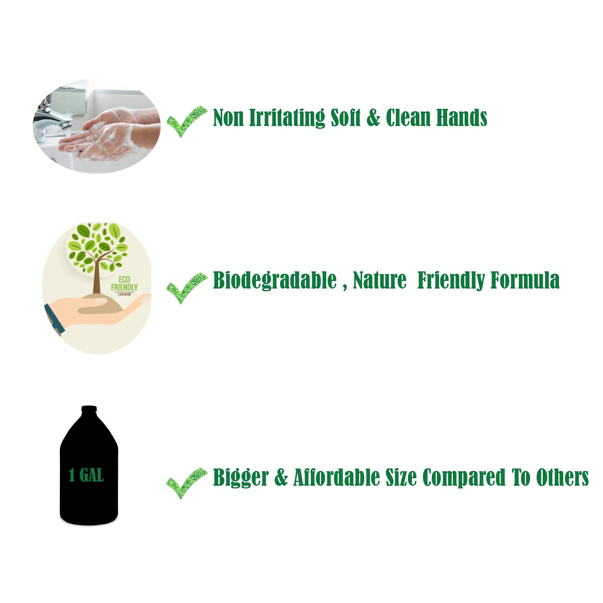 GreenFist Foaming Hand Soap Refills Almond Cherry Scent Jug Foam Refill Made in USA, 128 ounce (1 Gallon) - Image 5