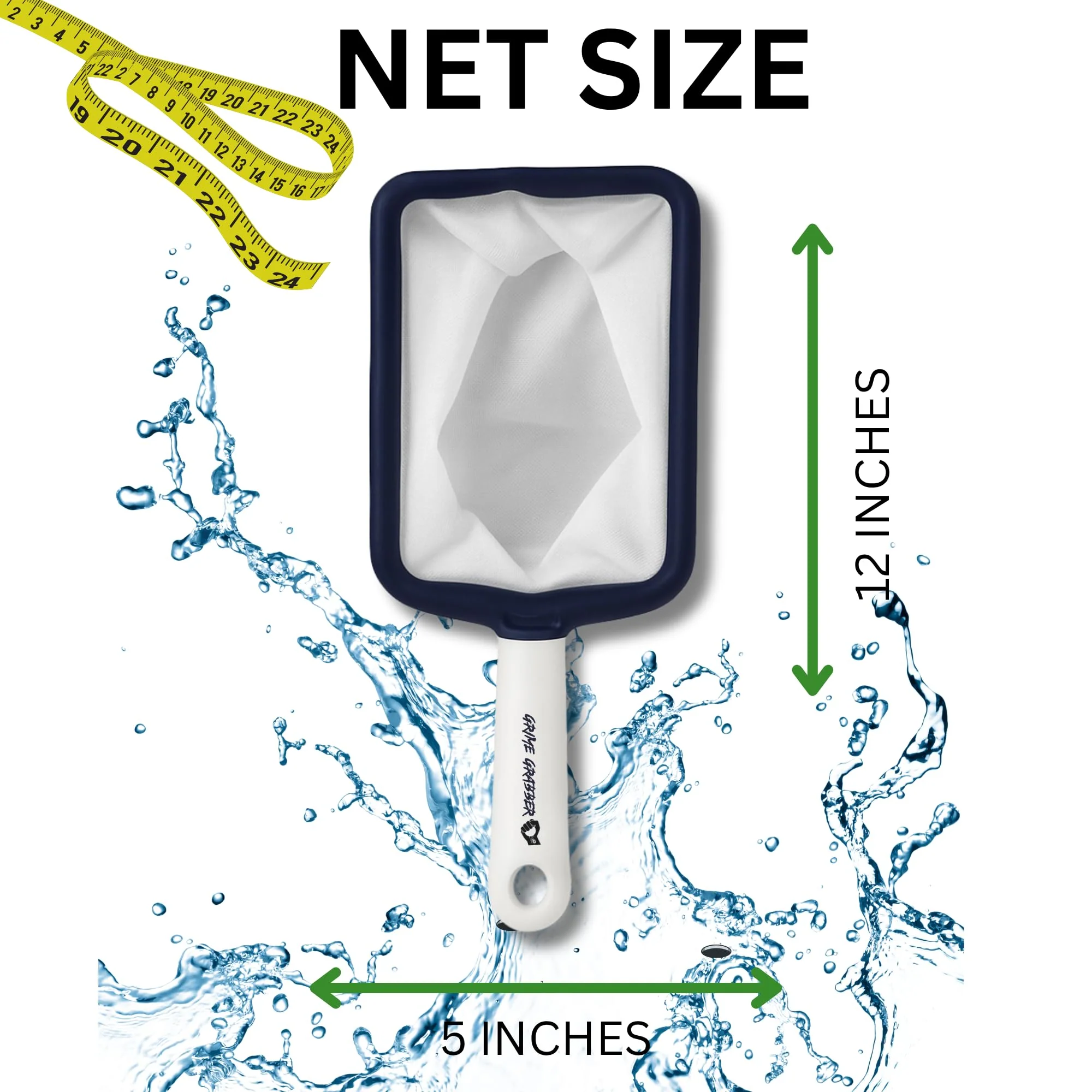 Grime Gripper Hot Tub Skimmer - Fine Mesh Hot Tub Net, Durable and Lightweight, Ideal Small Fish Net for Spa and Hot Tub Owners, Efficient Debris Removal Tool (1 Net) - Image 4