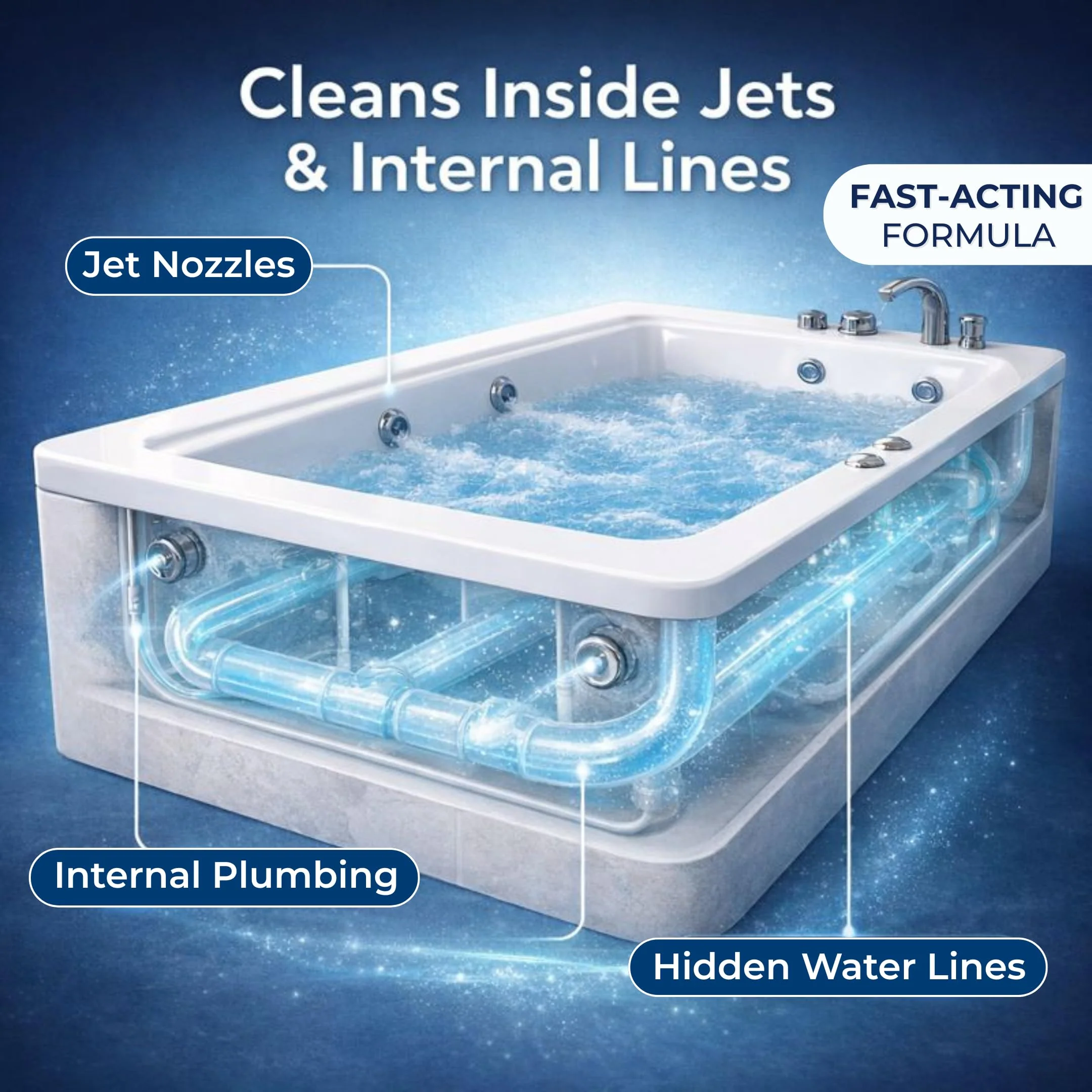 GRIME LABS Jetted Tub Cleaner Tablets – Bathtub Jet & Pipe Cleaner for Whirlpool Baths, Spas & Hot Tubs, Deep Cleans Tub Jets, Septic Safe, 12 Tablets - Image 5