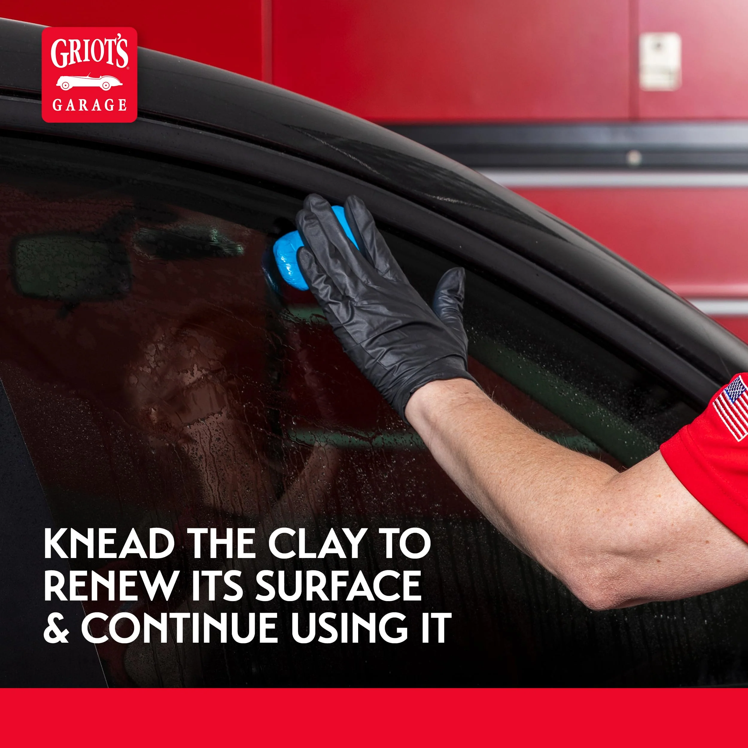 Griot's Garage Glass Cleaning Clay for Car Window, Windshield, Shower Door, Stone, Ceramic Tiles, Removes Oil, Tar, Grease, Water Spots, and More 11049, 3.5oz, Blue - Image 3