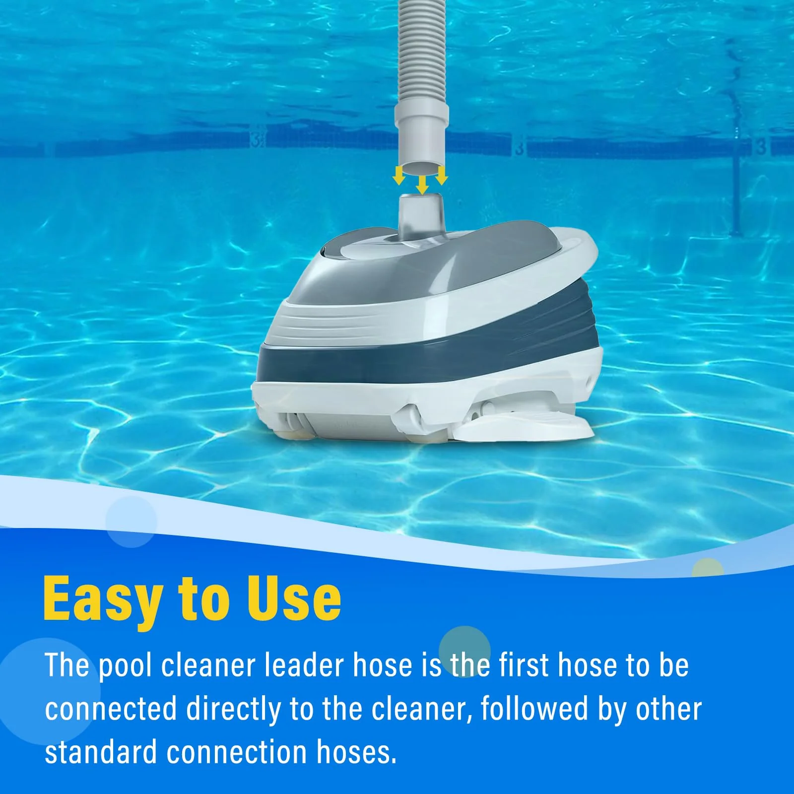 GRONGU Pool Vacuum Leader Hose V532LG - Compatible with Hayward Pool Vac (Plus, Ultra), Navigator, Arneson, Aqua Bug, Diver Dave, Wanda the Whale - 46 in Suction Cleaner Hose - Image 3