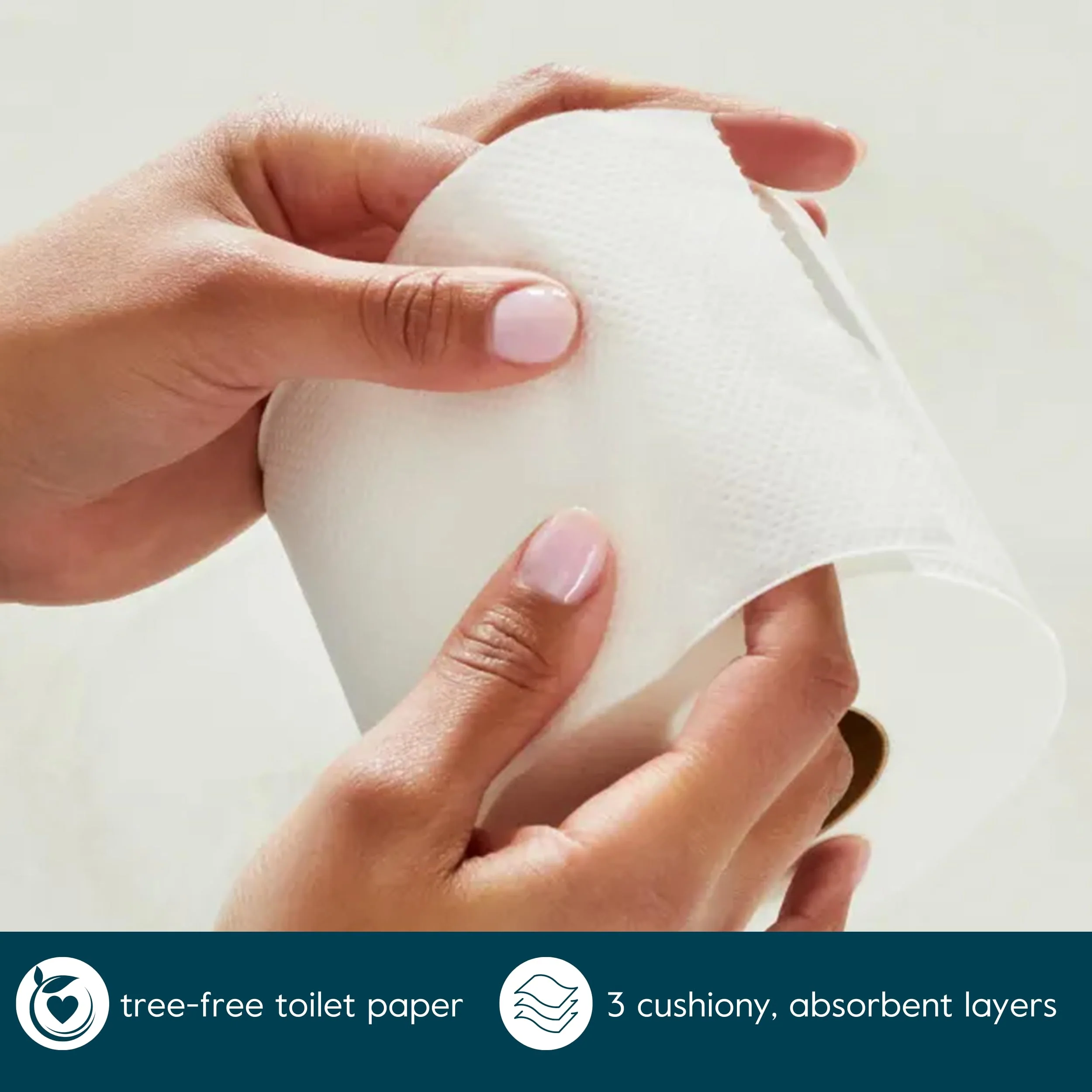 Grove Co. Bamboo Toilet Paper Tree Free & Septic Safe Bath Tissue, Ultra Soft, Durable, & Absorbent 3 Ply Sheets (1 Roll = 44.4 sq ft) Bulk Toilet Paper (Pack of 18 Rolls) - Image 5