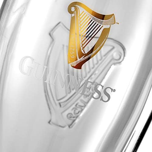 Guinness Gravity Official Beer Pint Glass 4-Pack | Large 20oz Pints Drinking Thick Beer Glasses Beer 20 oz Glasses - Image 8
