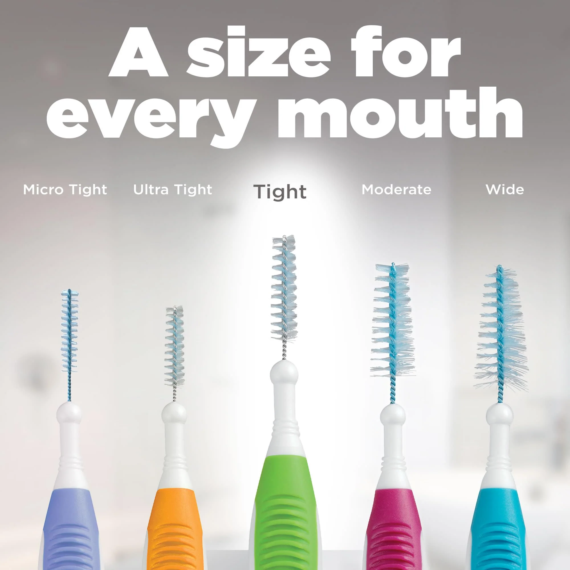 GUM Proxabrush Go-Betweens - Tight - Interdental Brushes - Soft Bristled Dental Picks for Plaque Removal Health - Safe for Braces & Dental Devices, 10ct (Pack of 6) - Image 2