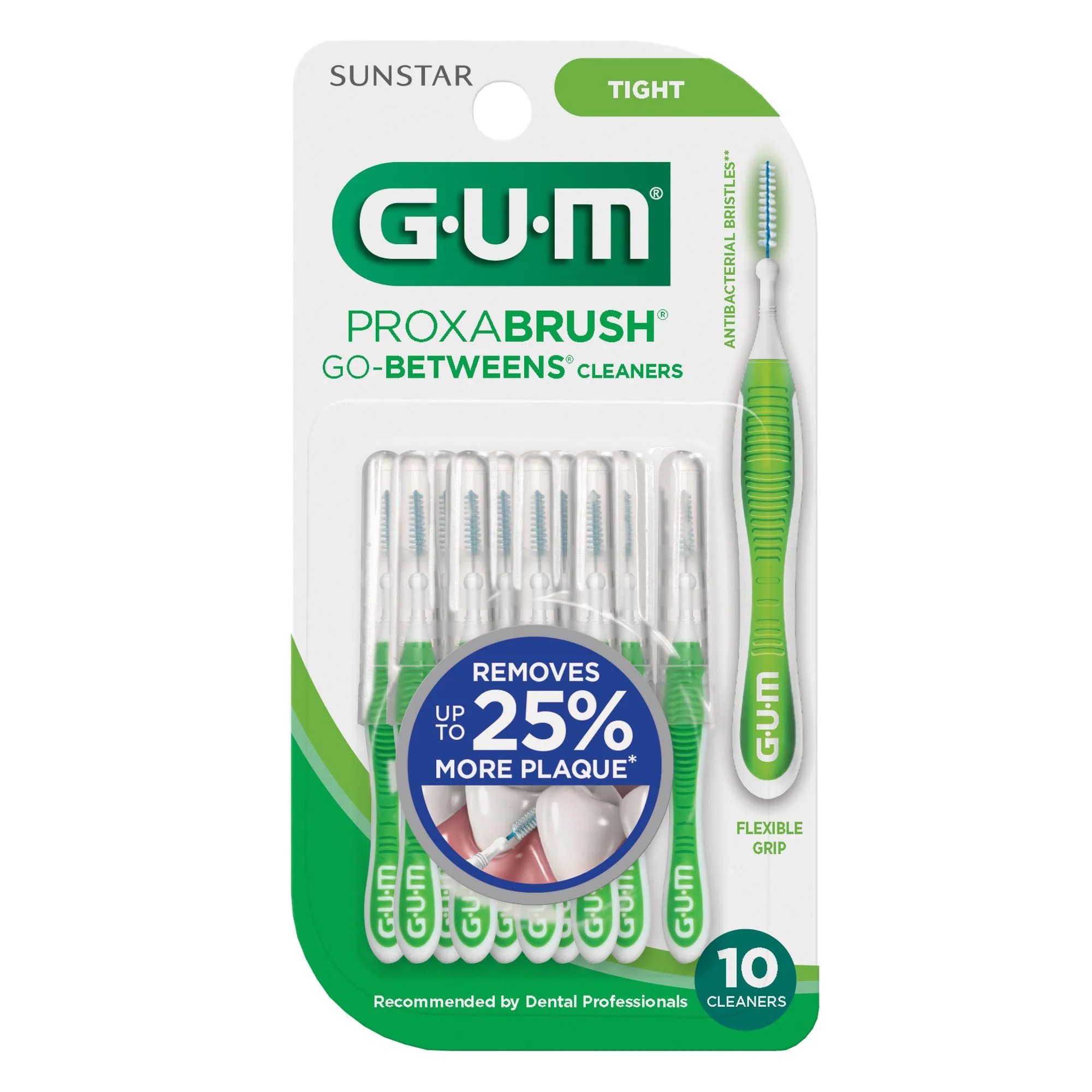 GUM Proxabrush Go-Betweens - Tight - Interdental Brushes - Soft Bristled Dental Picks for Plaque Removal Health - Safe for Braces & Dental Devices, 10ct (Pack of 6) - Image 7