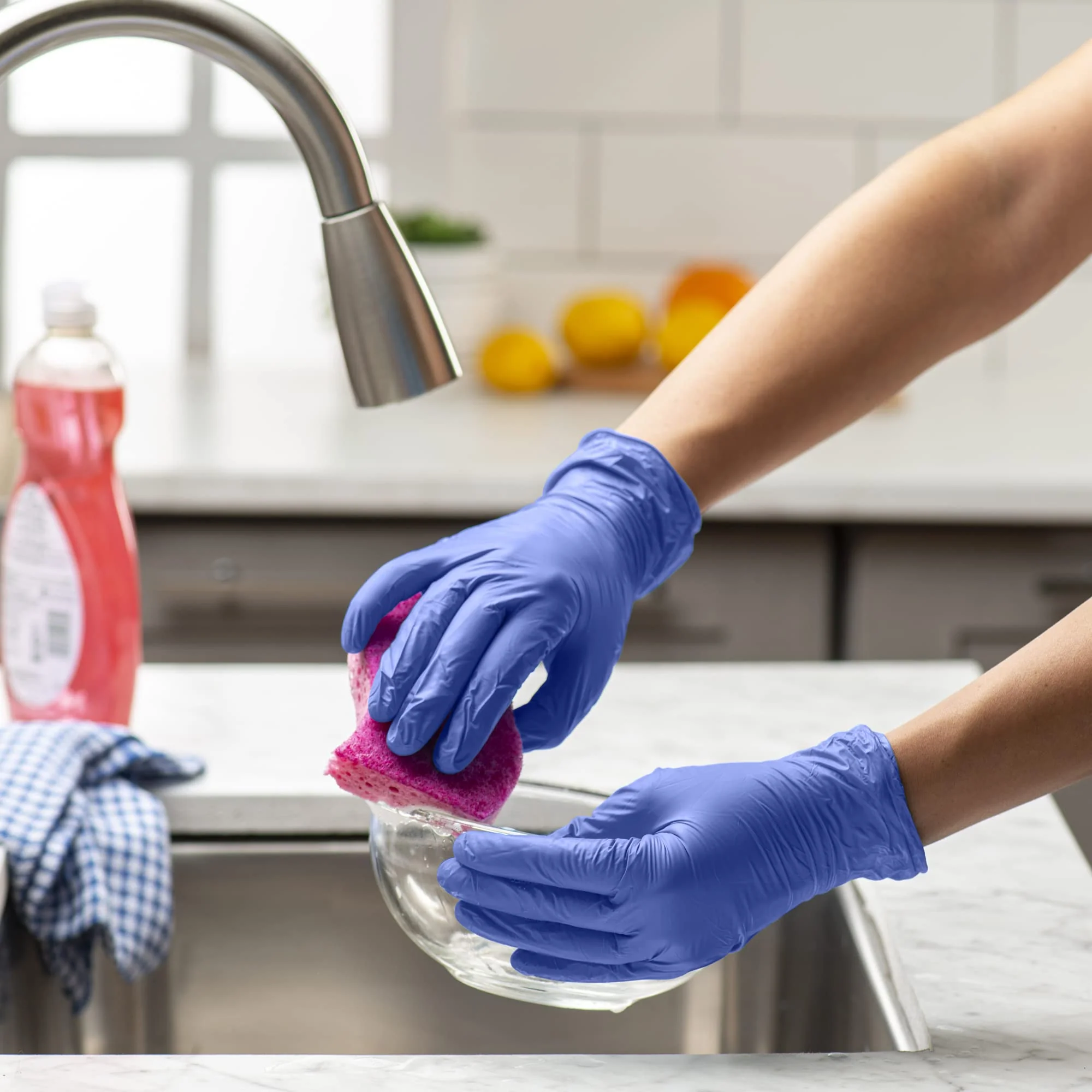 GUSTO [200 Count Blue Nitrile Gloves, Disposable Gloves – 4 Mil, Latex & Rubber Free, Non-Sterile Powder-Free - X-Large (Formerly Comfy Package) - Image 6