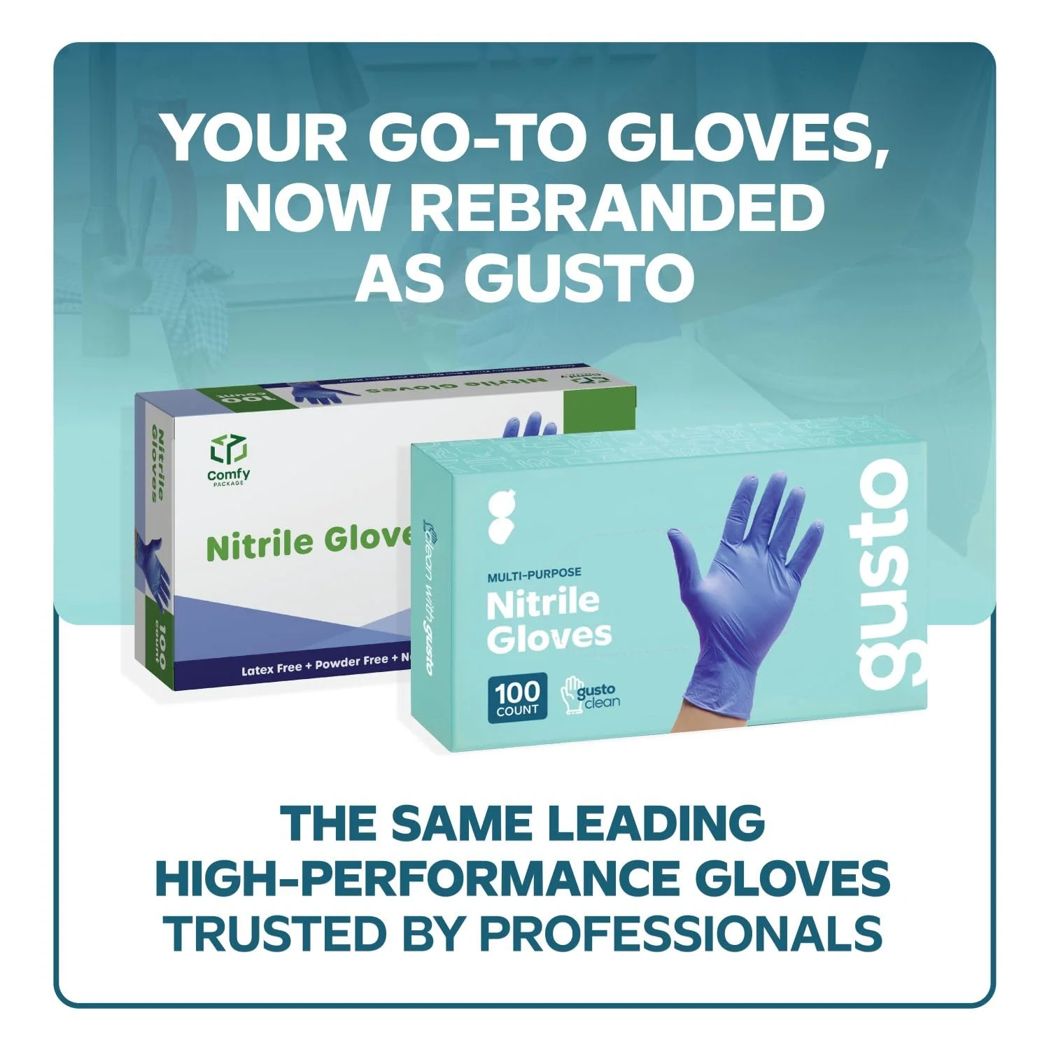 GUSTO [200 Count Blue Nitrile Gloves, Disposable Gloves – 4 Mil, Latex & Rubber Free, Non-Sterile Powder-Free - X-Large (Formerly Comfy Package) - Image 7