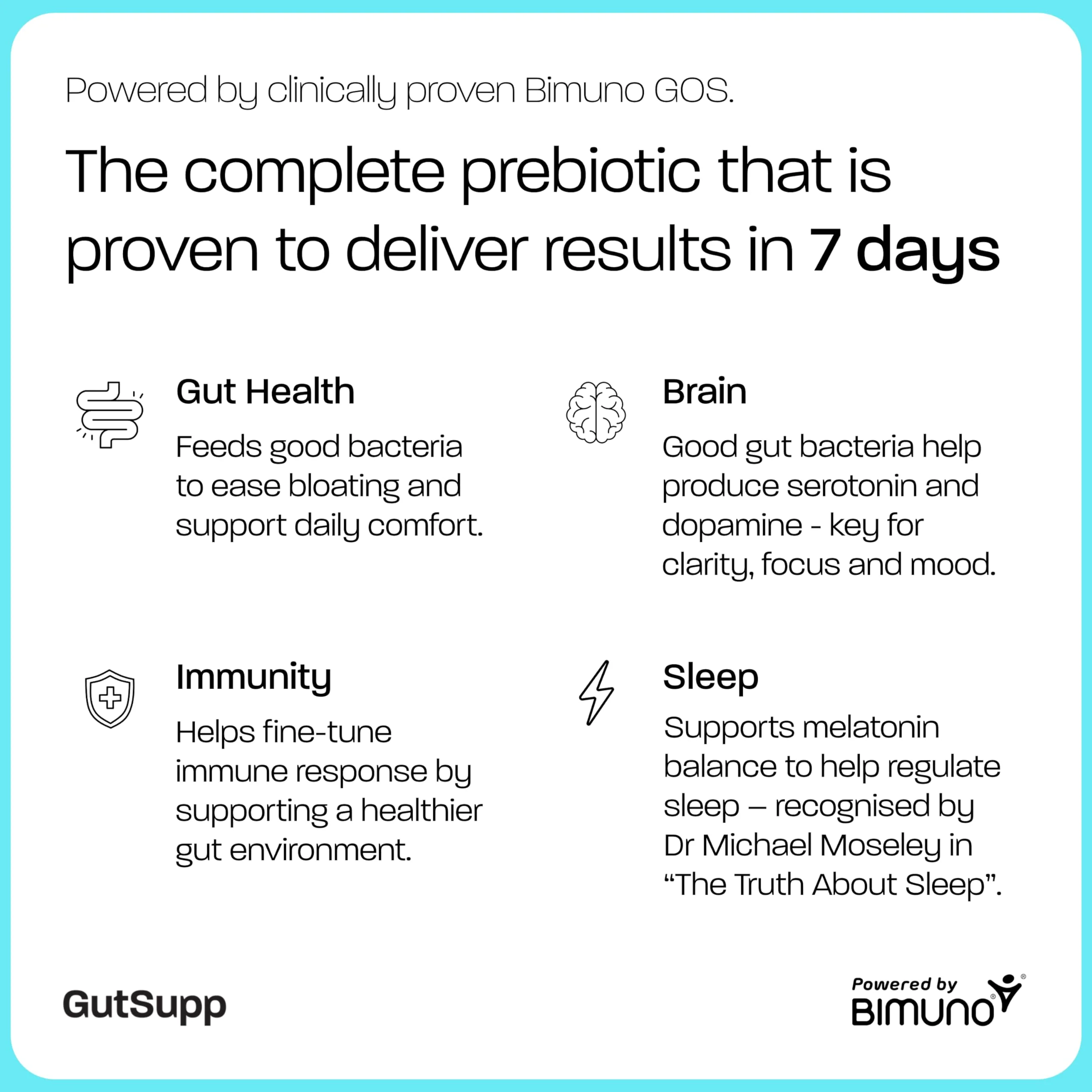 GutSupp Prebiotic Fibre Supplement for Gut Health (Formerly Bimuno) | High-Fibre Tasteless Soluble Powder | Supports Digestive Function | Suitable for Women & Men | 30-Day Supply - Image 7
