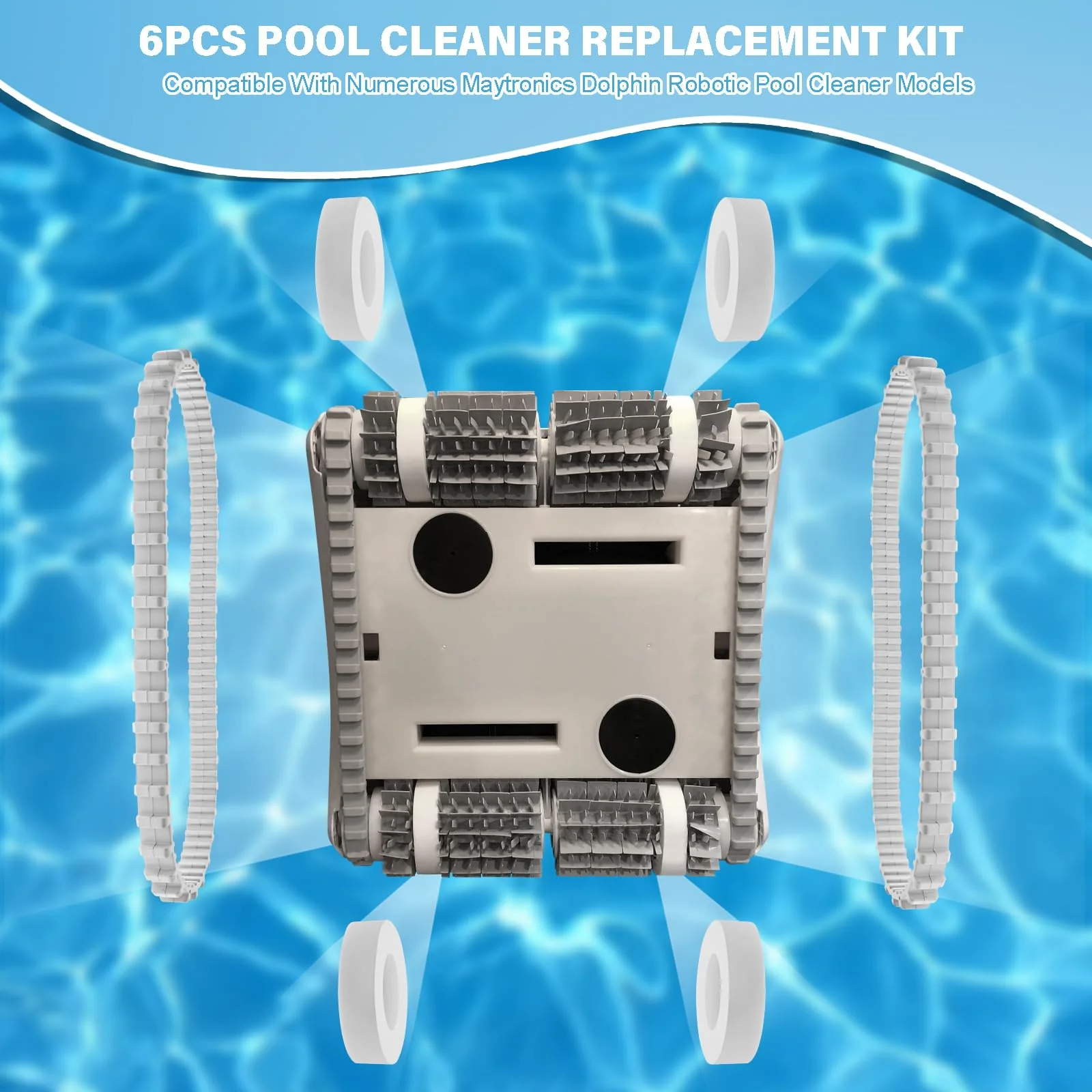 GVCVHVCV 9985006-r2 Track and Climbing Rings 6101611-r4 Replacement Parts Compatible with Maytronics Dolphin Nautilus cc Plus Robotic Pool Robot (6 Pack) - Image 7