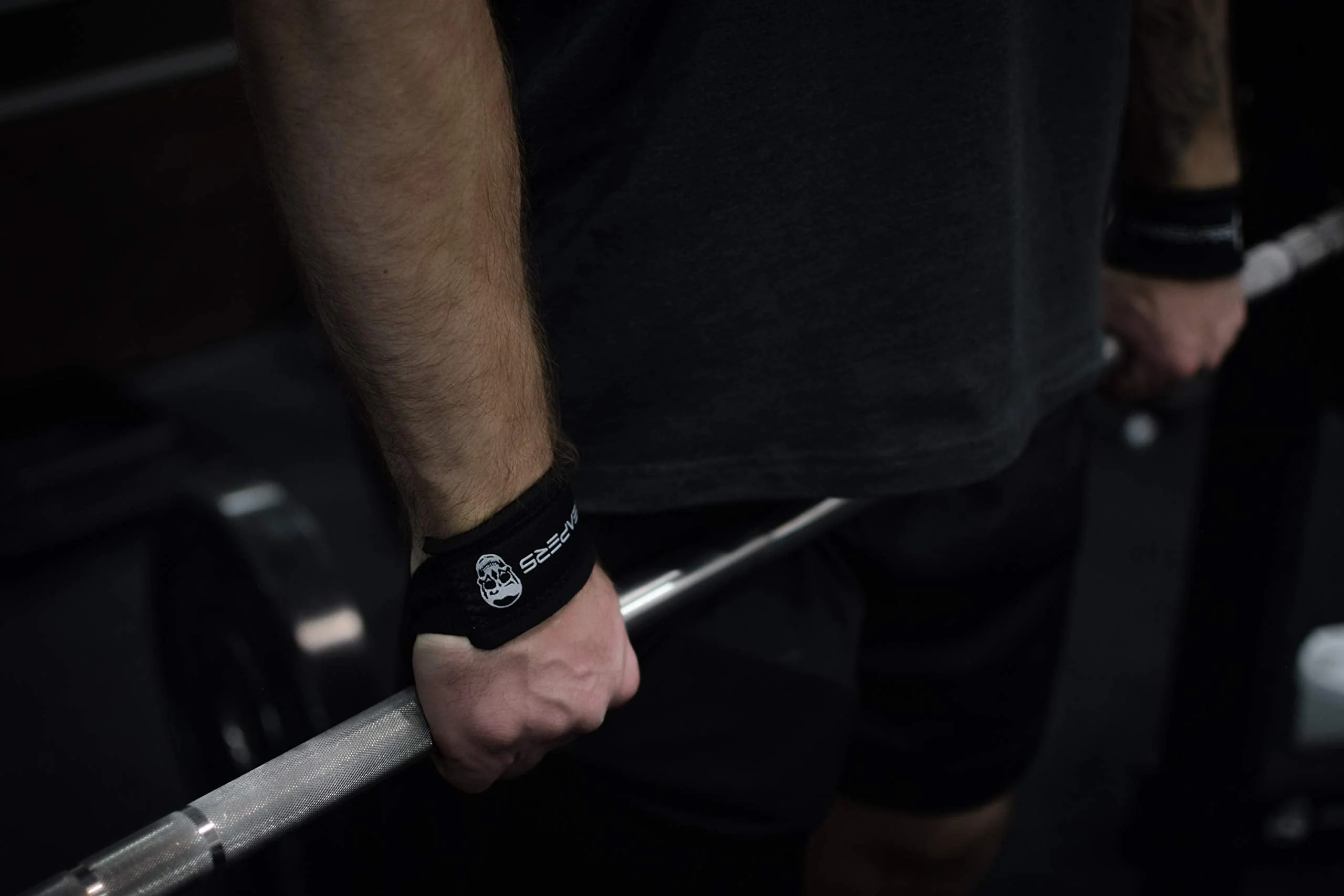 Gymreapers Lifting Wrist Straps for Weightlifting, Bodybuilding, Powerlifting, Strength Training, & Deadlifts - Padded Neoprene with 18" Cotton (Black) - Image 4