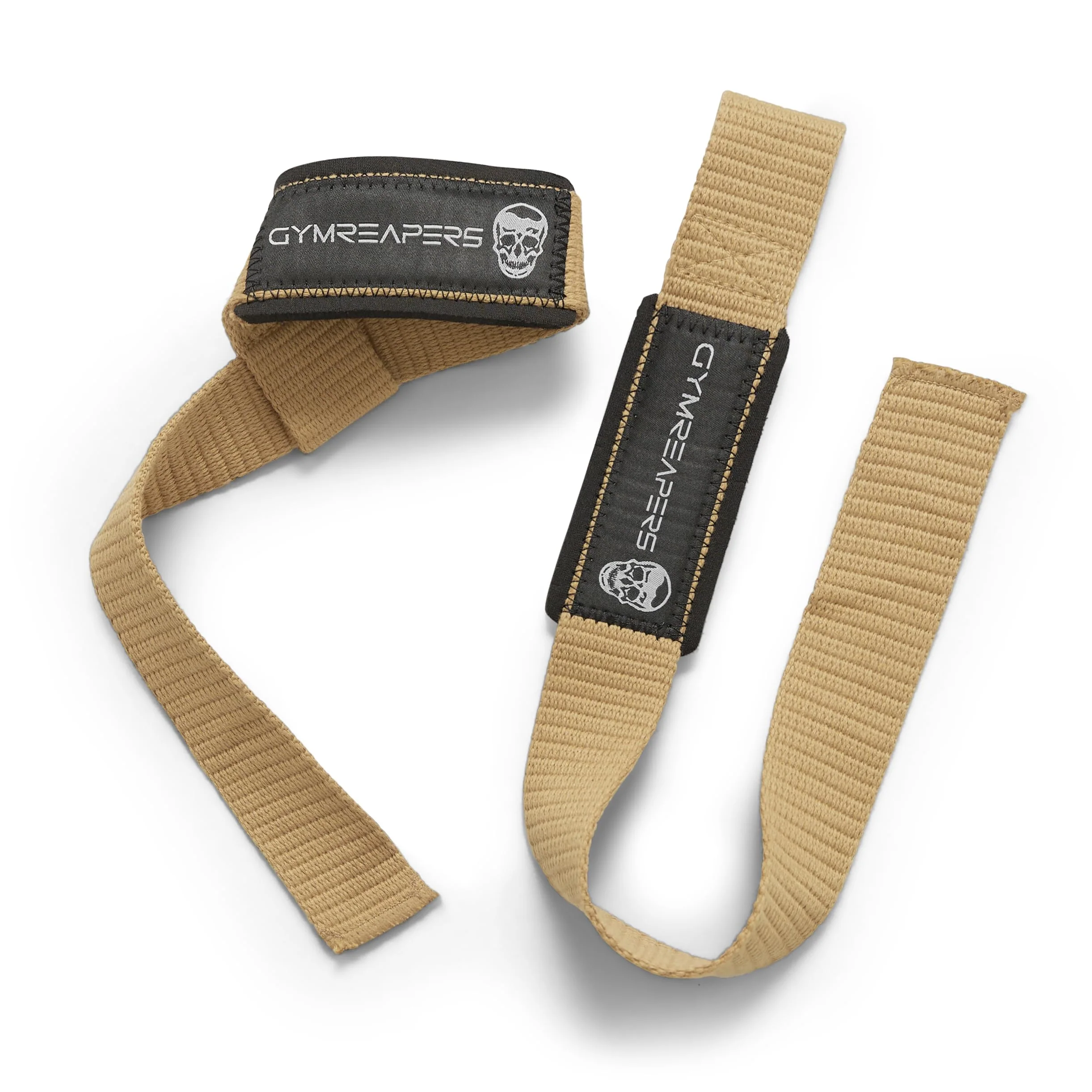 Gymreapers Lifting Wrist Straps for Weightlifting, Bodybuilding, Powerlifting, Strength Training, & Deadlifts - Padded Neoprene with 18" Cotton (Desert Tan) - Image 6