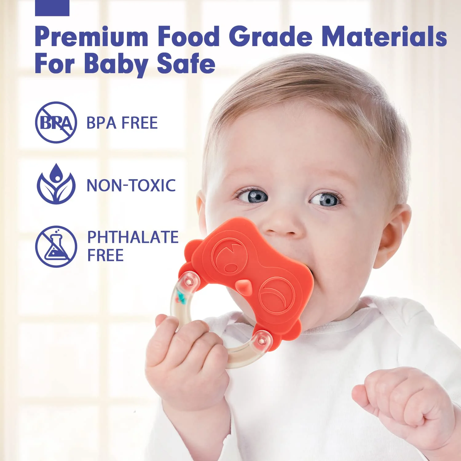 hahaland Baby Toys 0-6 Months - Baby Rattles Teething Toys 3-6 Month, Infant Toys 6-12 Months, Teether Grasping Shaker Toy 3 4 5 6 Month Old Must Haves Neutral Gifts Christmas Baby Stocking Stuffers - Image 8