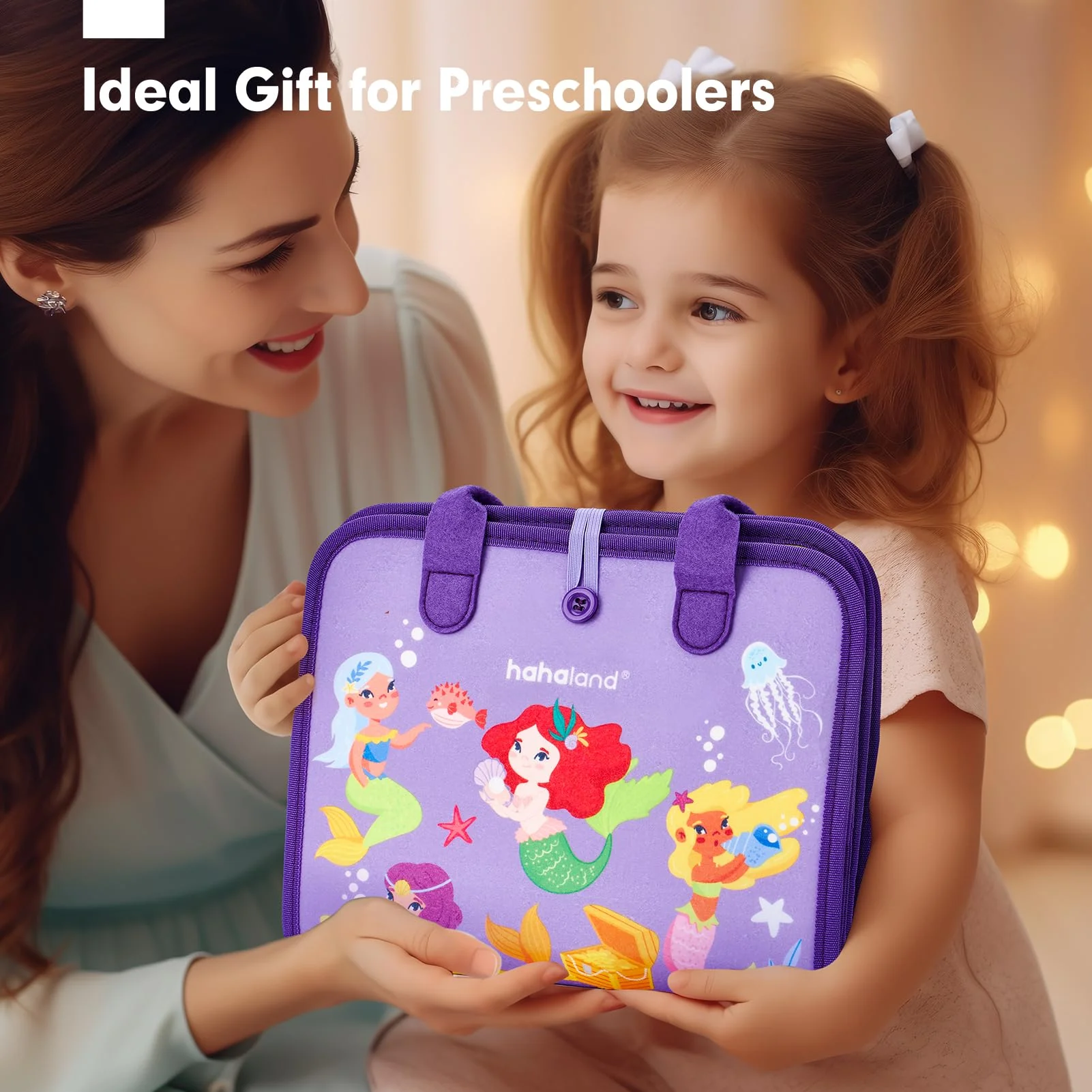 hahaland Busy Board Montessori Toys - 3 Year Old Girl Gifts Bithday Gift Ideas - 8 in 1 Preschool Learning Activities - Christmas Toddler Stocking Stuffers Gifts - Image 3