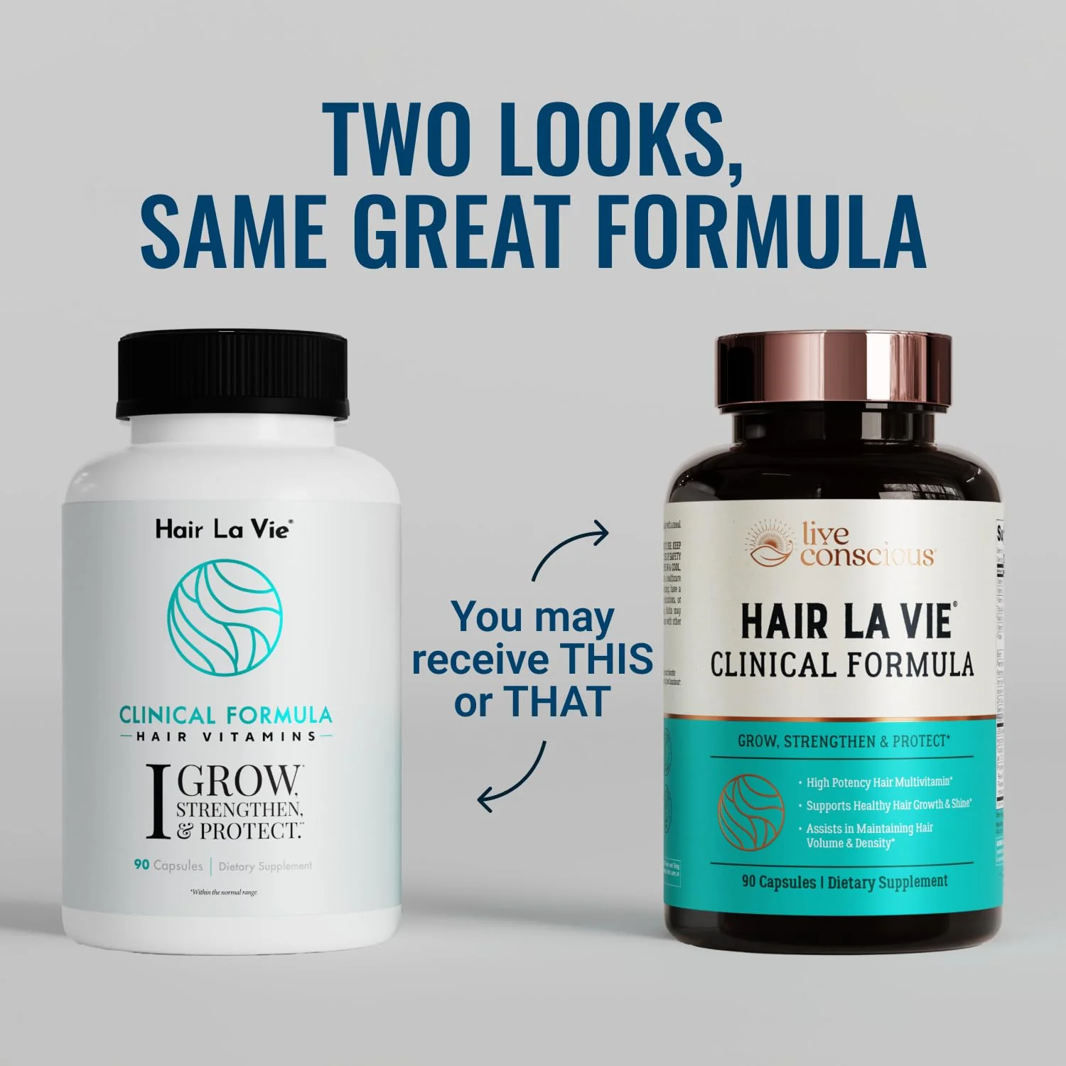 Hair La Vie Live Conscious Clinical Formula Hair Vitamins Capsule with Biotin and Saw Palmetto - Healthy Hair and Whole-Body Wellness (2-Pack) - Image 4