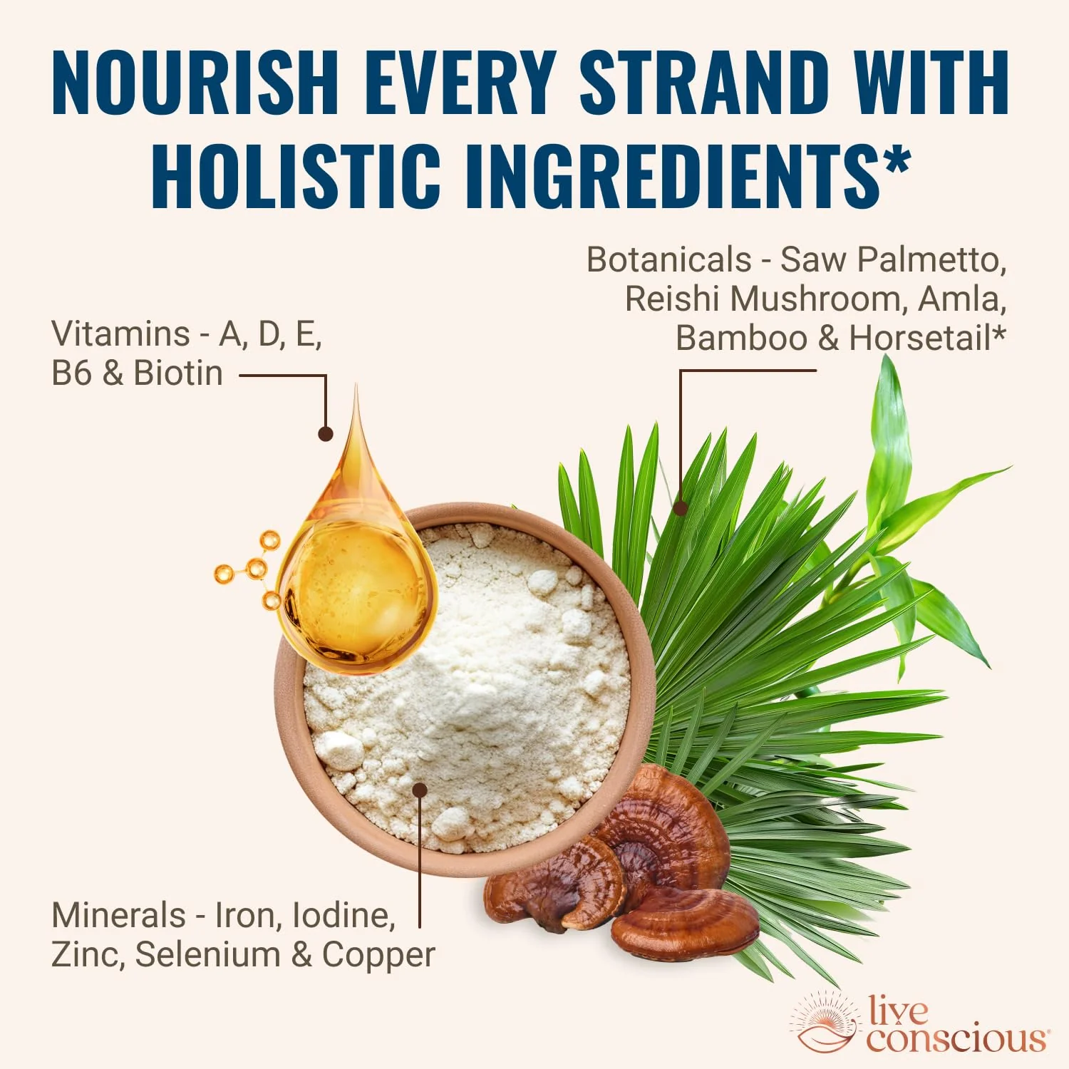 Hair La Vie Live Conscious Clinical Formula Hair Vitamins Capsule with Biotin and Saw Palmetto - Healthy Hair and Whole-Body Wellness (2-Pack) - Image 6