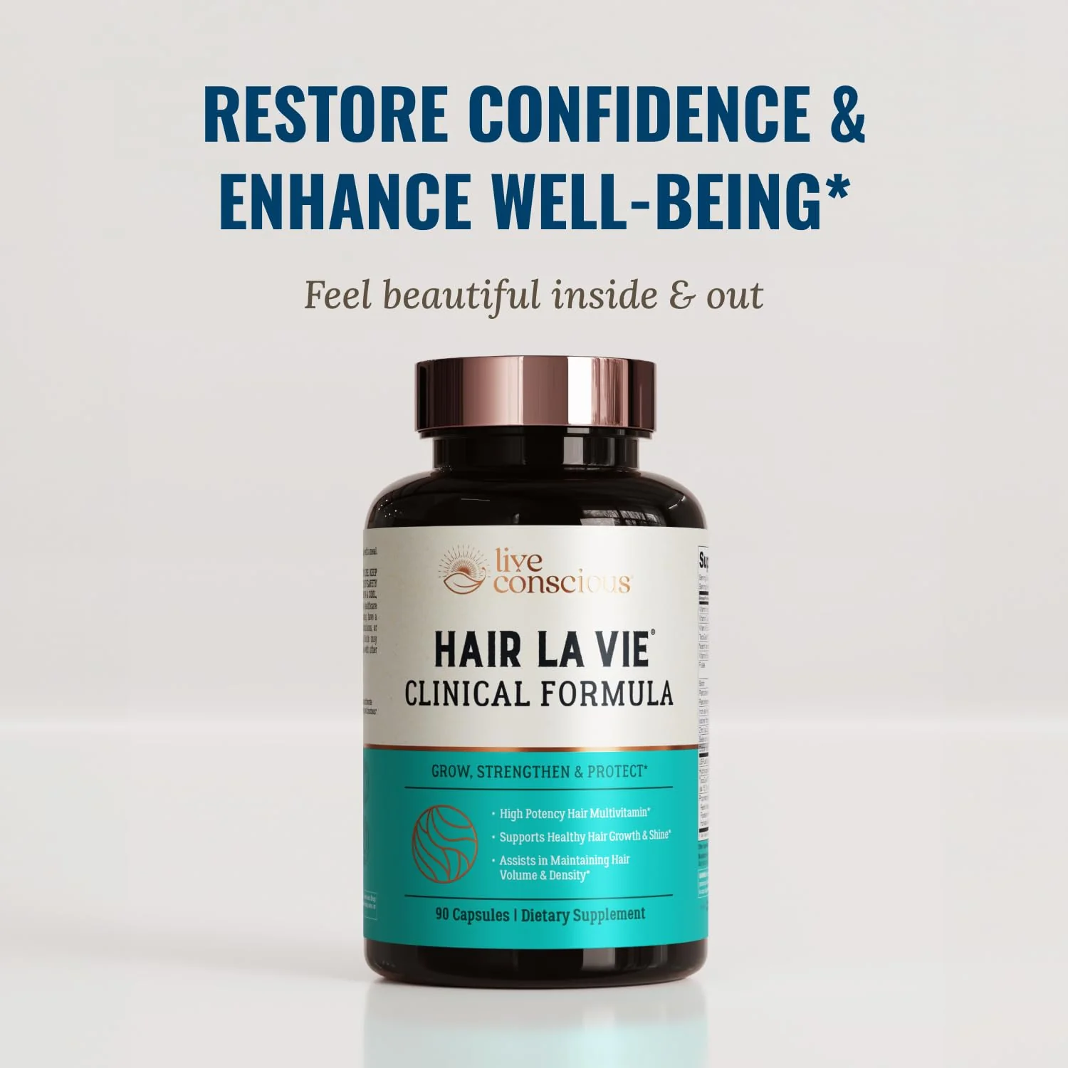 Hair La Vie Live Conscious Clinical Formula Hair Vitamins Capsule with Biotin and Saw Palmetto - Healthy Hair and Whole-Body Wellness (2-Pack) - Image 7