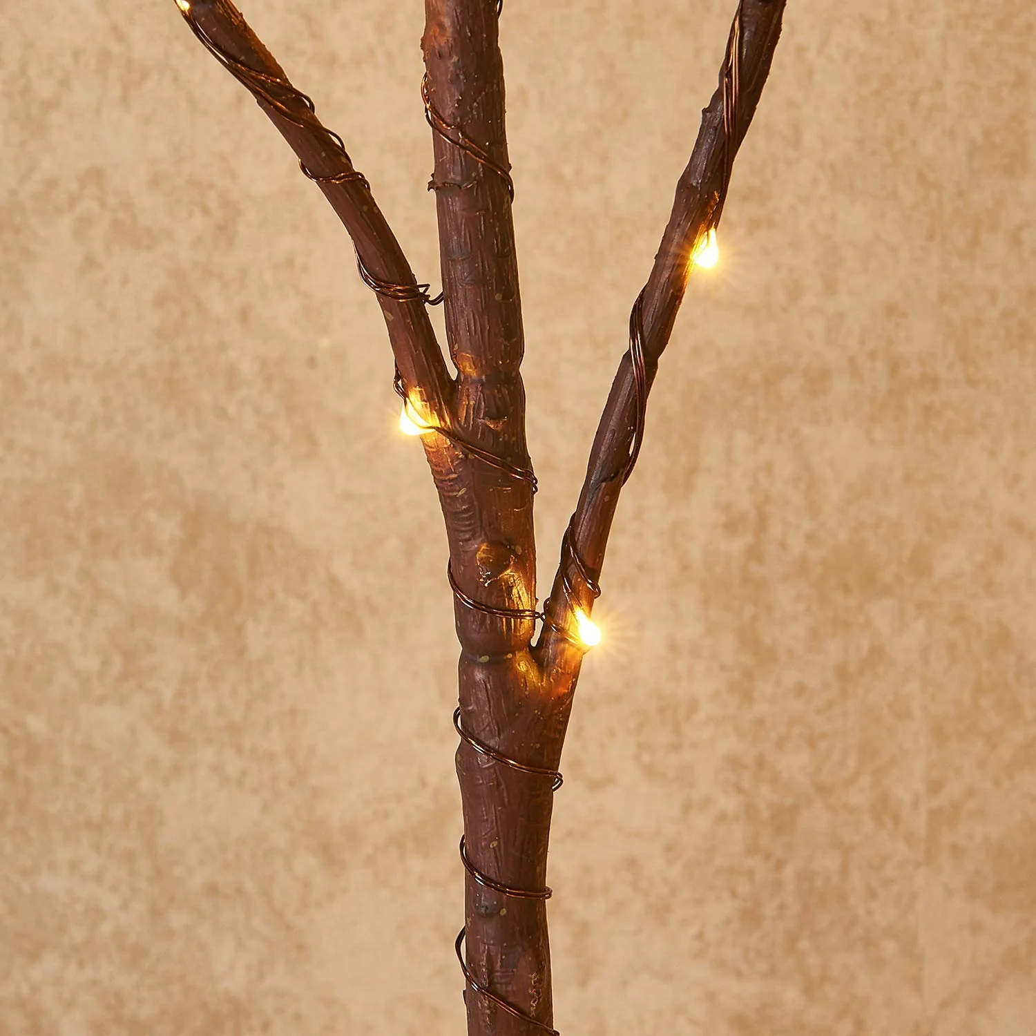 Hairui Lighted Brown Branches Battery Operated with Timer 30IN 100 LED Fairy Lights, Willow Branch Lights for Home Bedroom Fireplace Christmas Holiday Decoration Indoor Outdoor Use (Vase Excluded) - Image 8