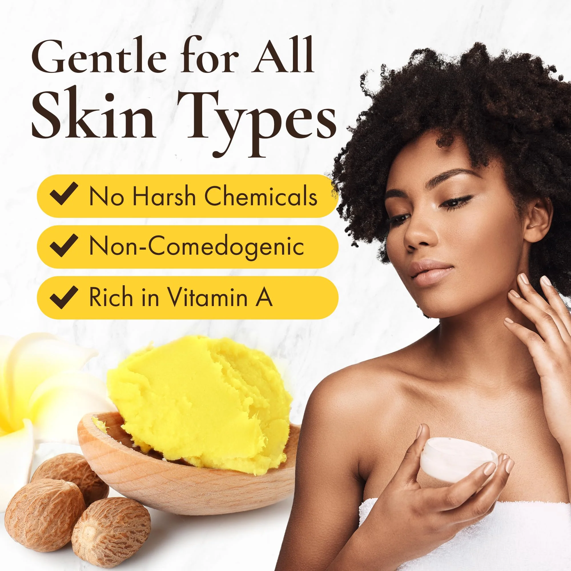 HalalEveryDay Yellow Shea Butter from Ghana, Raw Unrefined African Shea Butter for Skin & Hair, 100% Pure Natural Moisturizer for Body, Face & DIY Beauty, 24 oz - Image 3