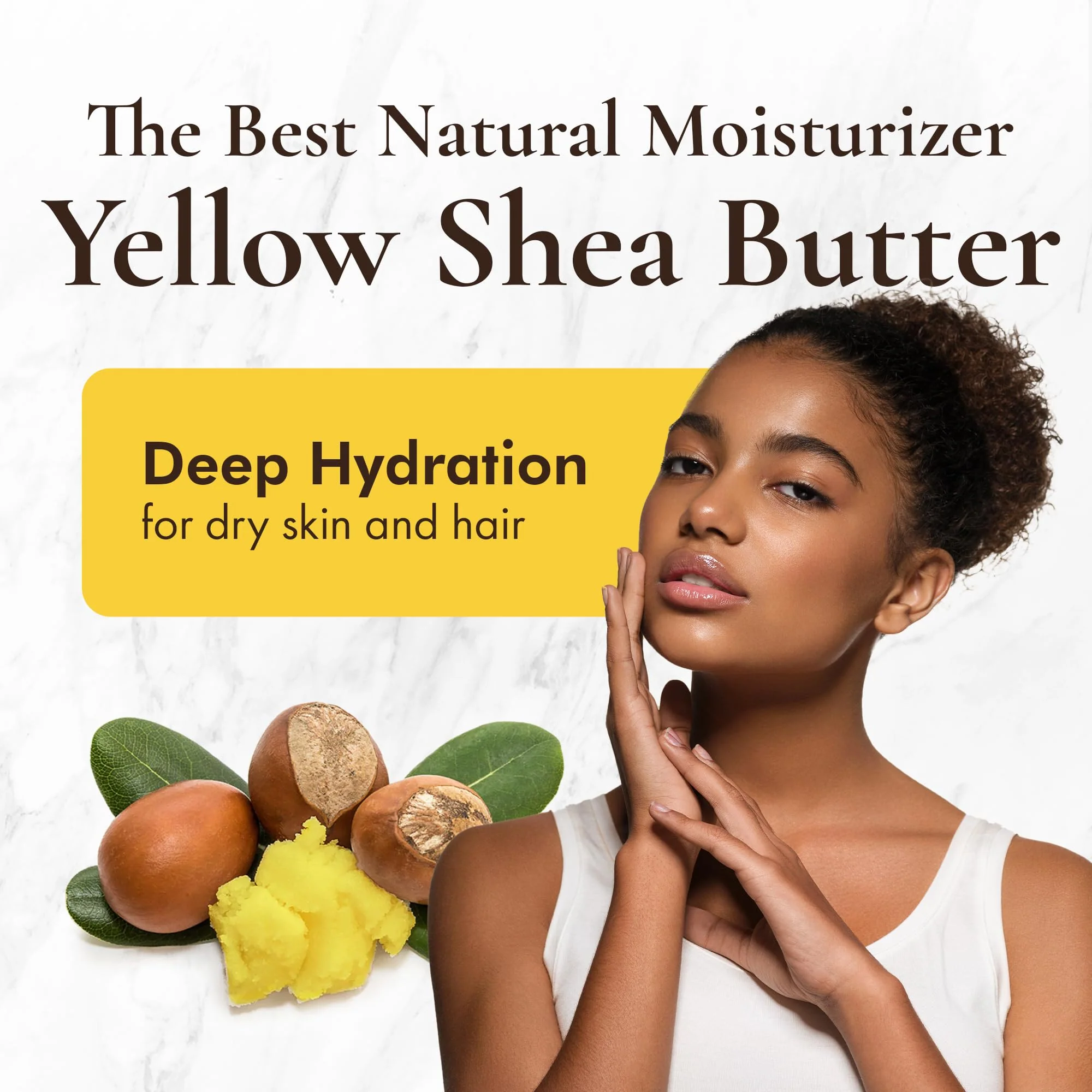 HalalEveryDay Yellow Shea Butter from Ghana, Raw Unrefined African Shea Butter for Skin & Hair, 100% Pure Natural Moisturizer for Body, Face & DIY Beauty, 24 oz - Image 7