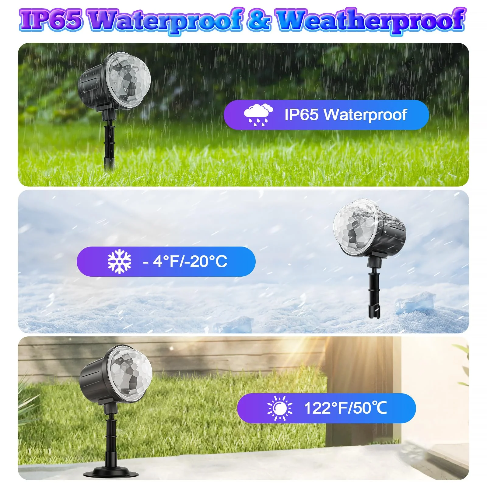 Halloween Christmas Projector Lights Outdoor, RGBW Ocean Wave LED Light Projector with Remote & Timer, IP65 Weatherproof for Yard, House Parties, Bedroom Ceiling Decor (Holiday Gift Idea) - Image 3