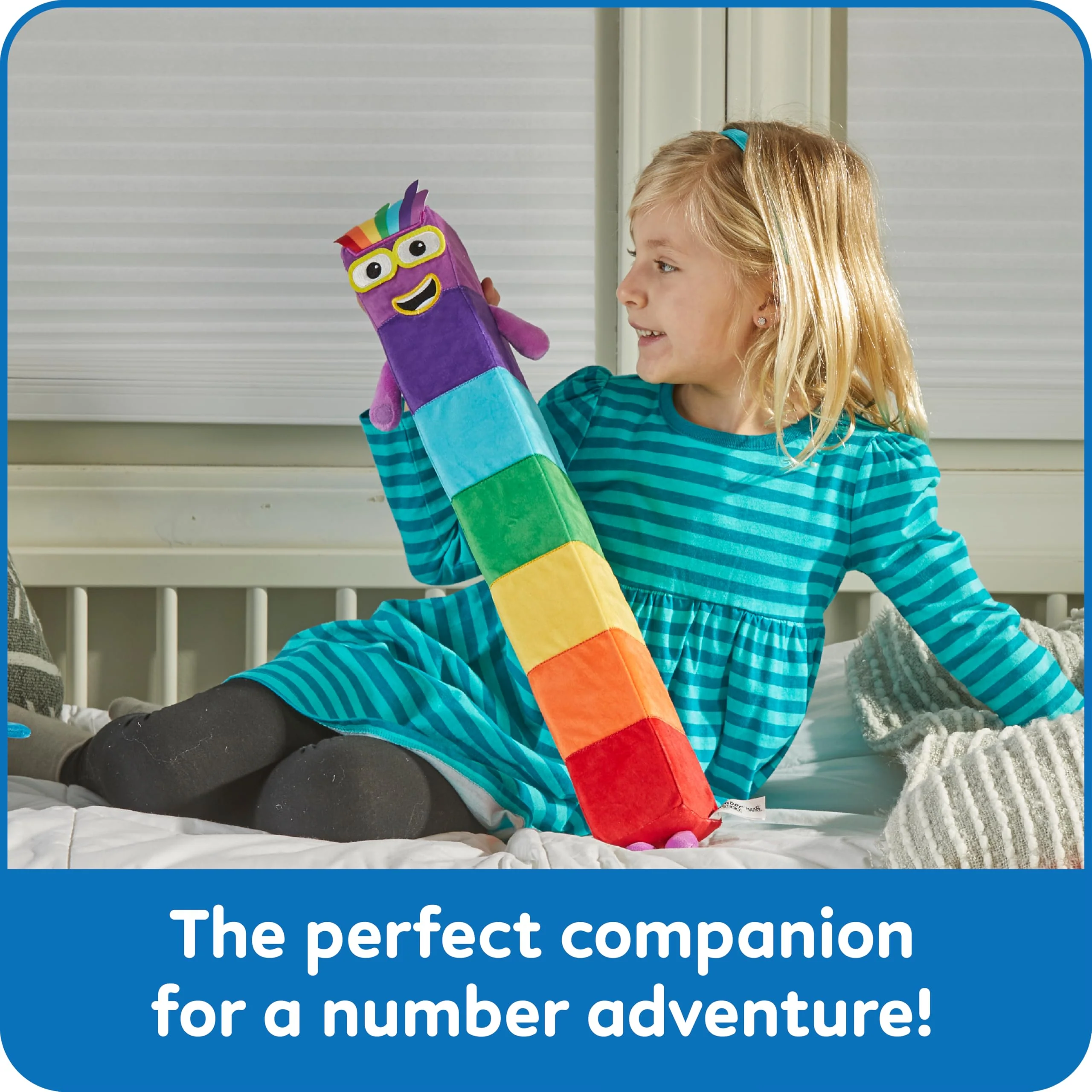 hand2mind Numberblock Seven Playful Pal, Plush Figure Toys, Numbers for Toddlers, Cute Stuffies, Preschool Math Learning Toys, Stuffed Animal, Small Plushies, Counting Blocks, Birthday Gifts for Kids - Image 3