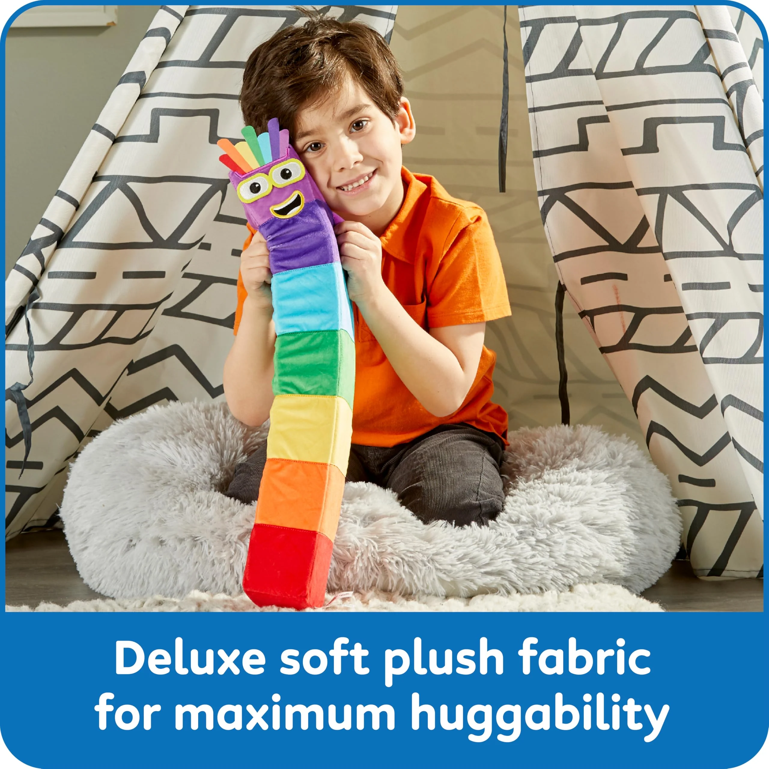 hand2mind Numberblock Seven Playful Pal, Plush Figure Toys, Numbers for Toddlers, Cute Stuffies, Preschool Math Learning Toys, Stuffed Animal, Small Plushies, Counting Blocks, Birthday Gifts for Kids - Image 4
